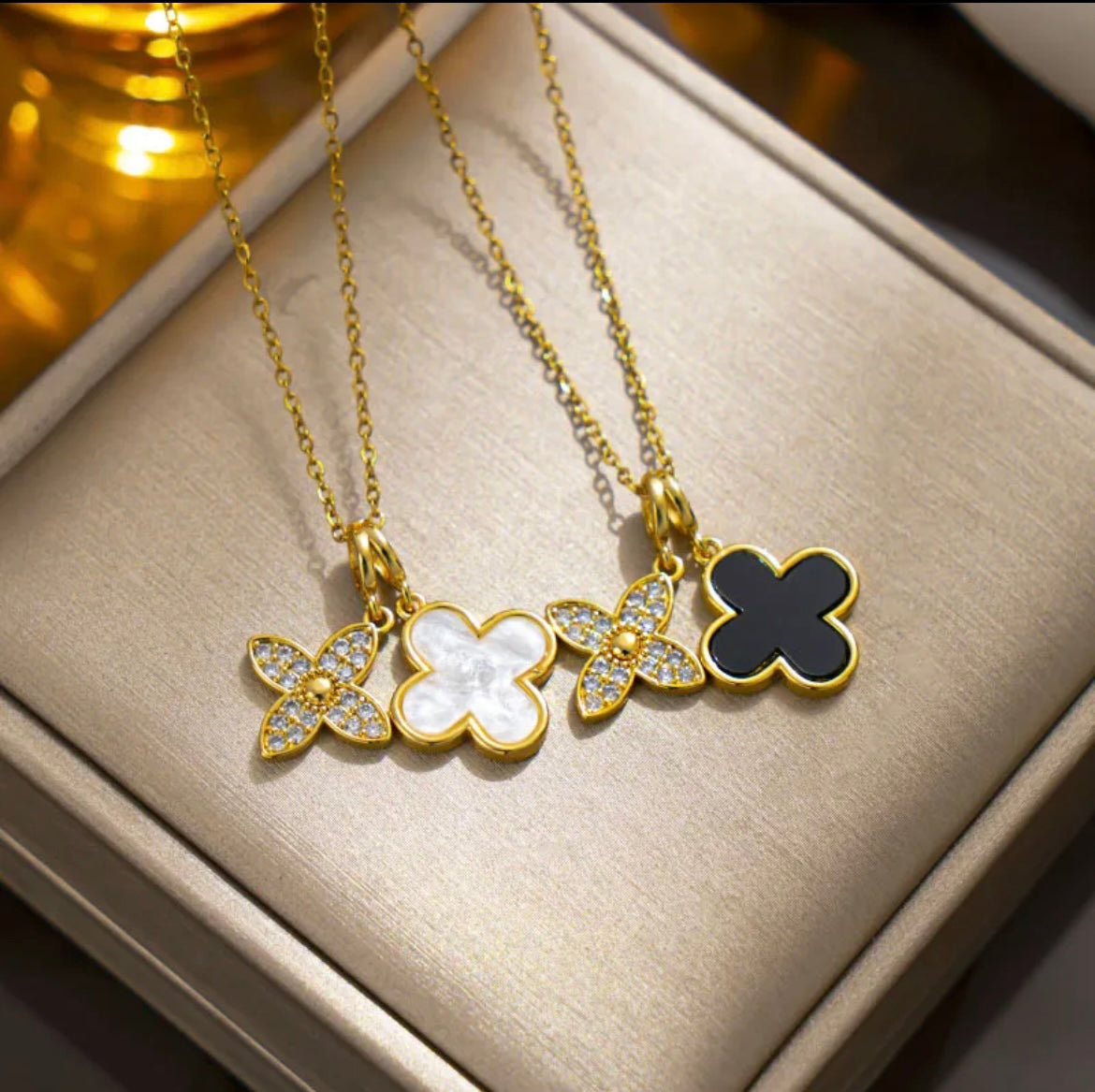 Clover Flower Necklace - Love. Luck. Hope &amp;amp; Faith