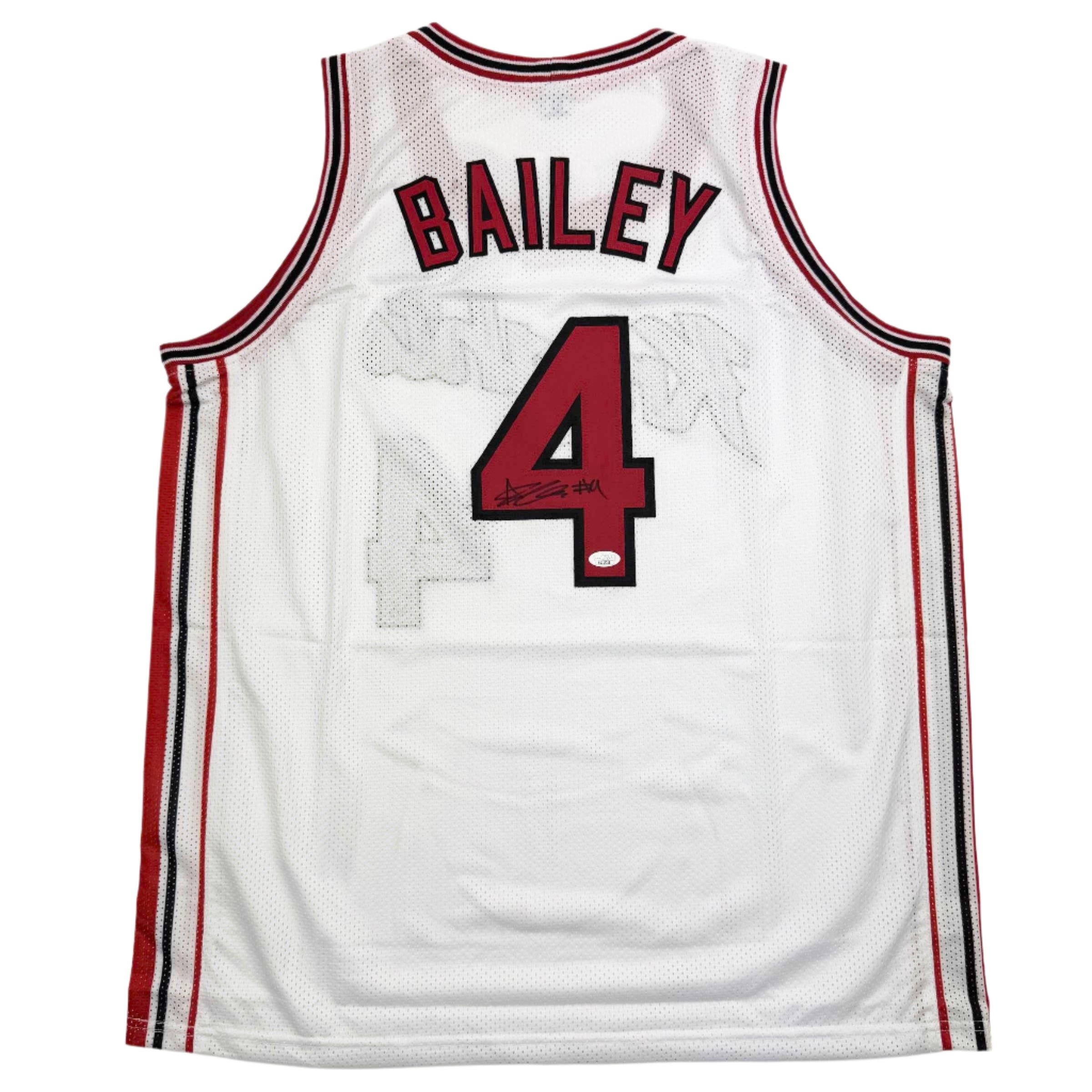 Autographed/Signed Ace Bailey Rutgers White College Basketball Jersey JSA COA