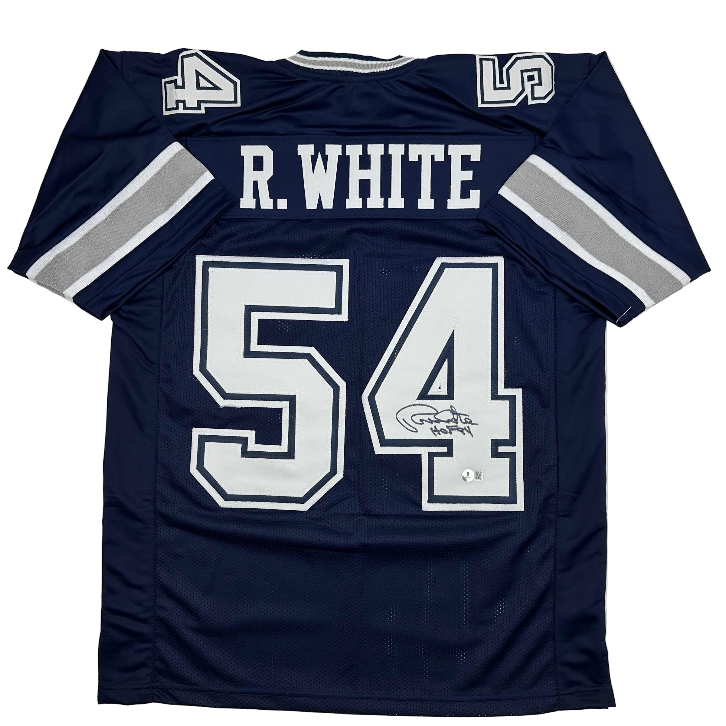 Autographed/Signed Randy White HOF 94 Dallas Blue Football Jersey JSA COA