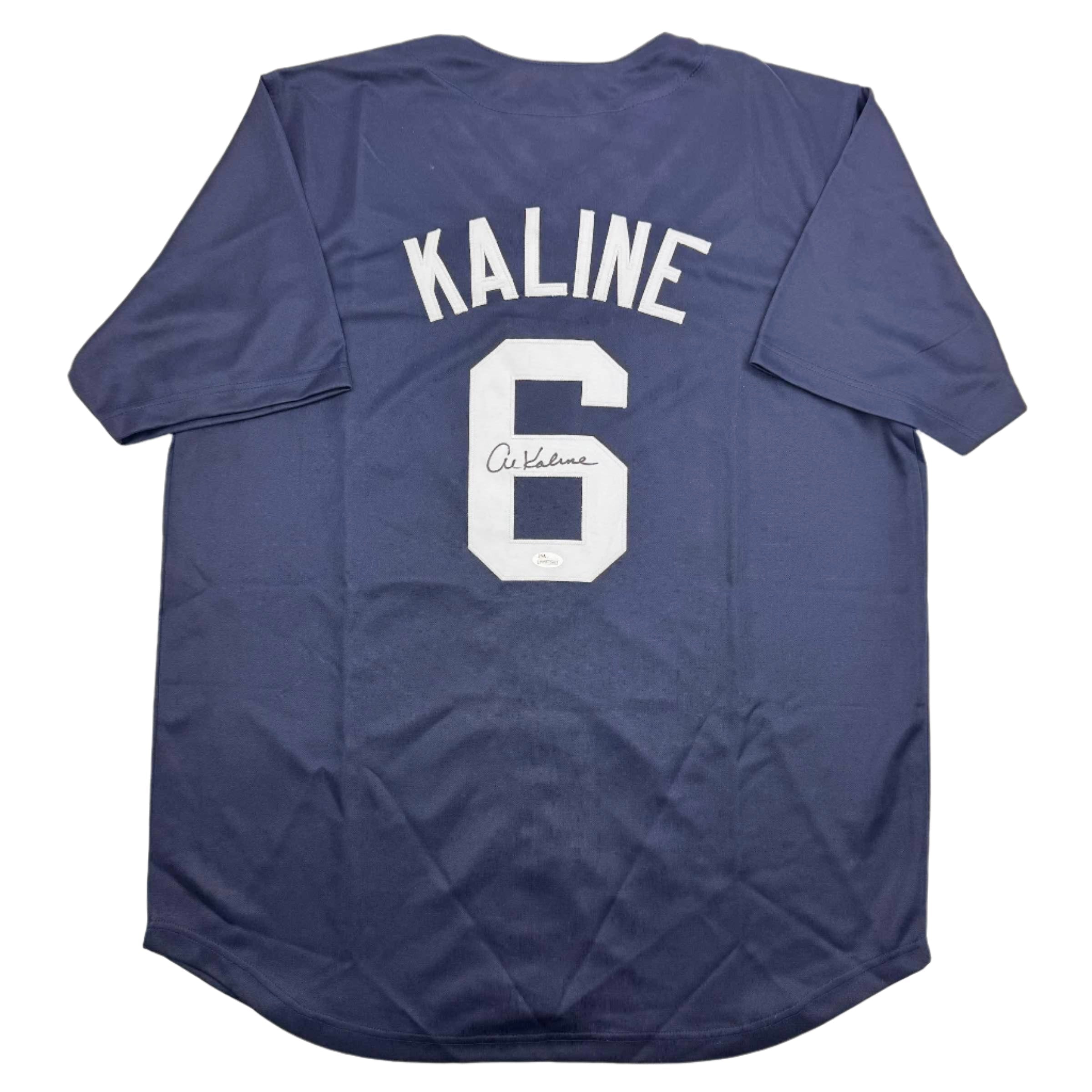 Autographed/Signed Al Kaline Detroit Blue Baseball Jersey JSA COA