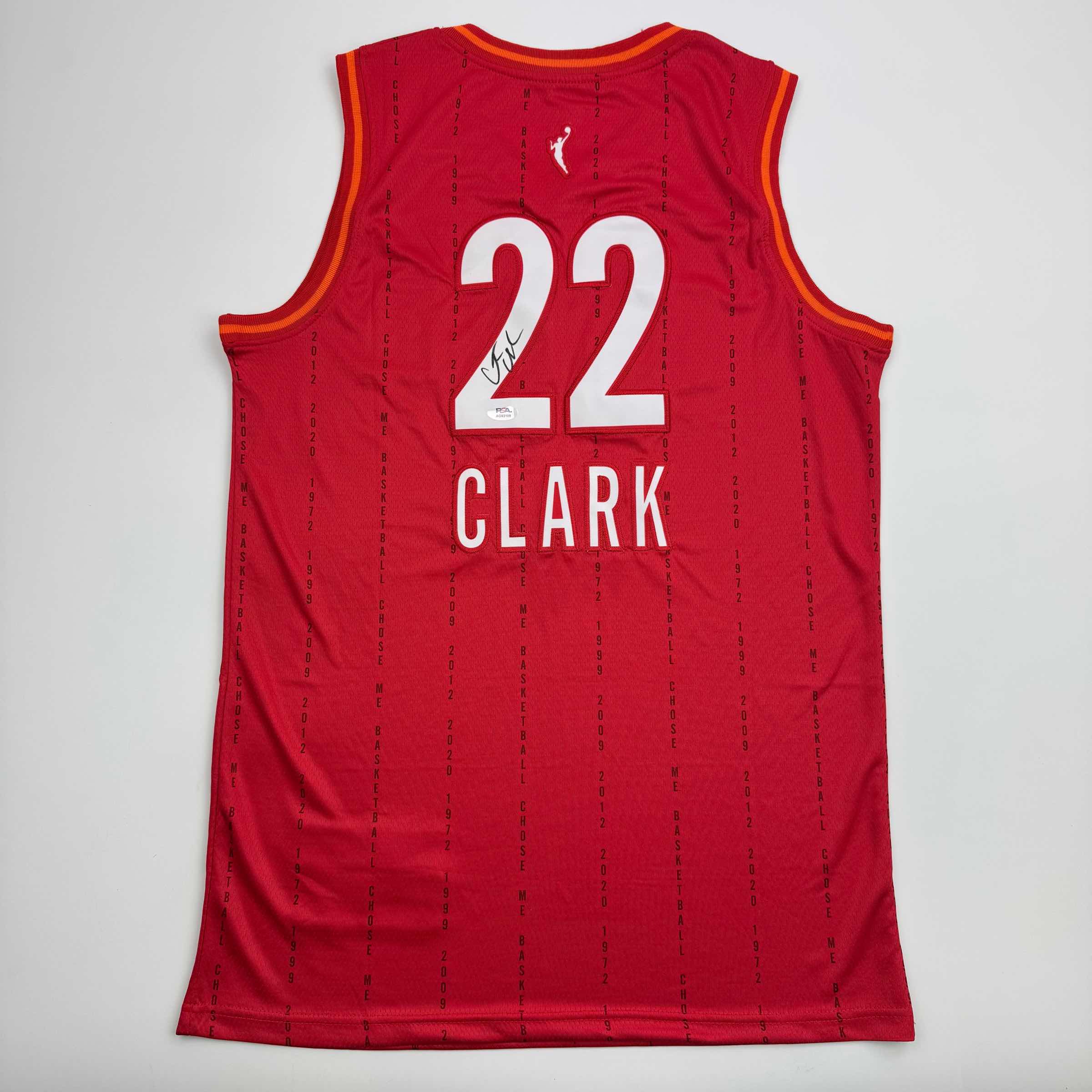 Autographed/Signed Caitlin Clark Indiana Red Basketball Jersey PSA COA