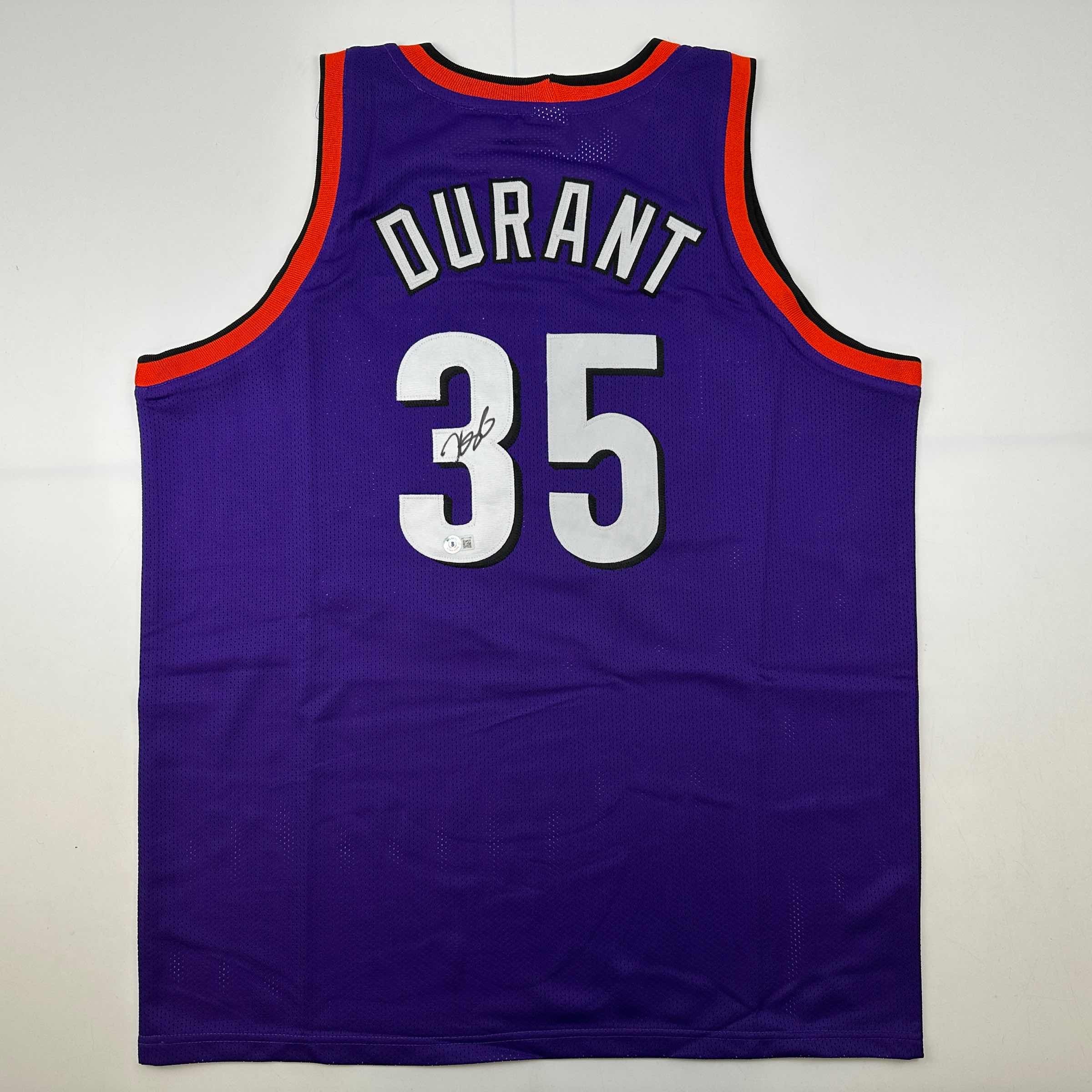 Autographed/Signed Kevin Durant Phoenix Purple Basketball Jersey Beckett BAS COA
