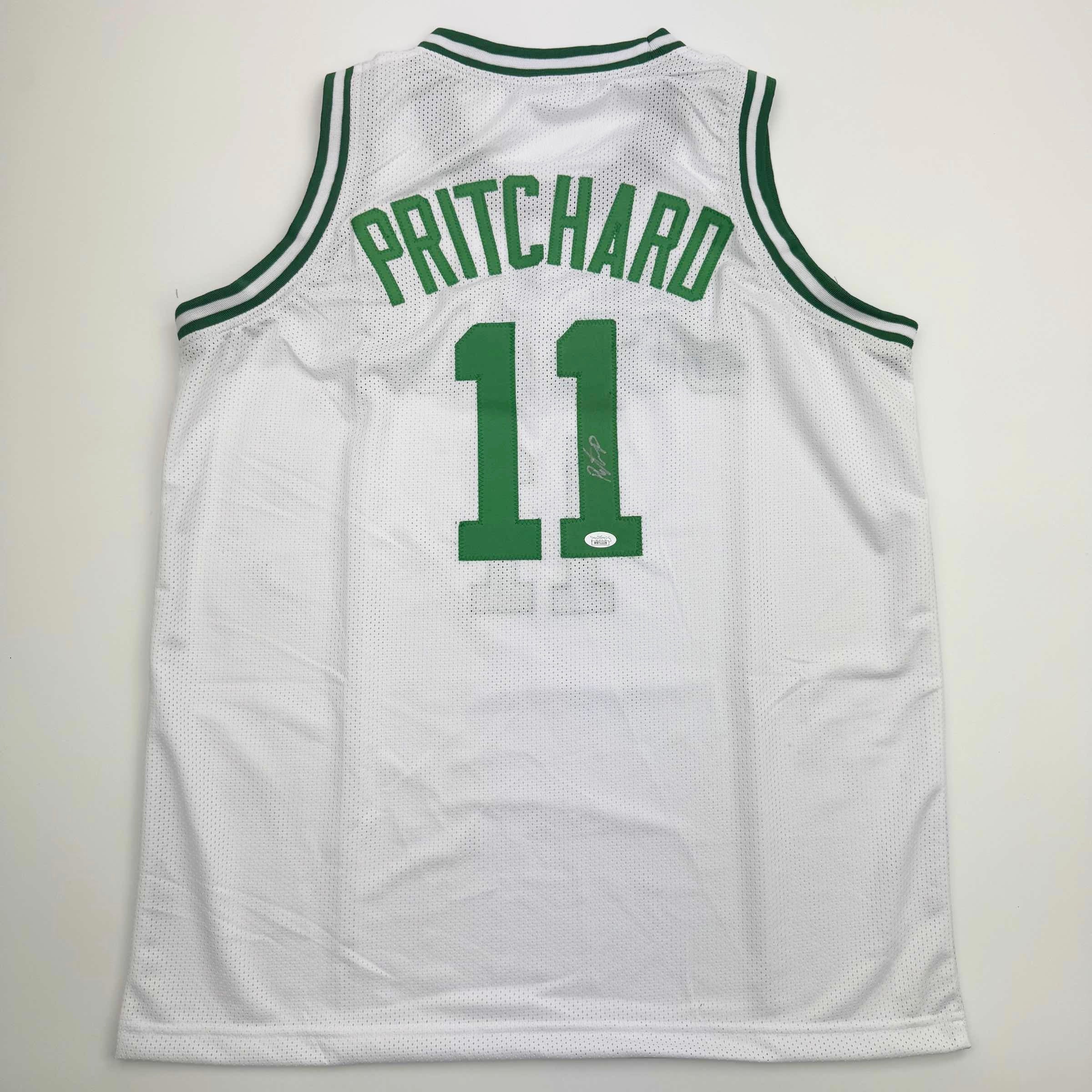 Autographed/Signed Payton Pritchard Boston White Basketball Jersey JSA COA