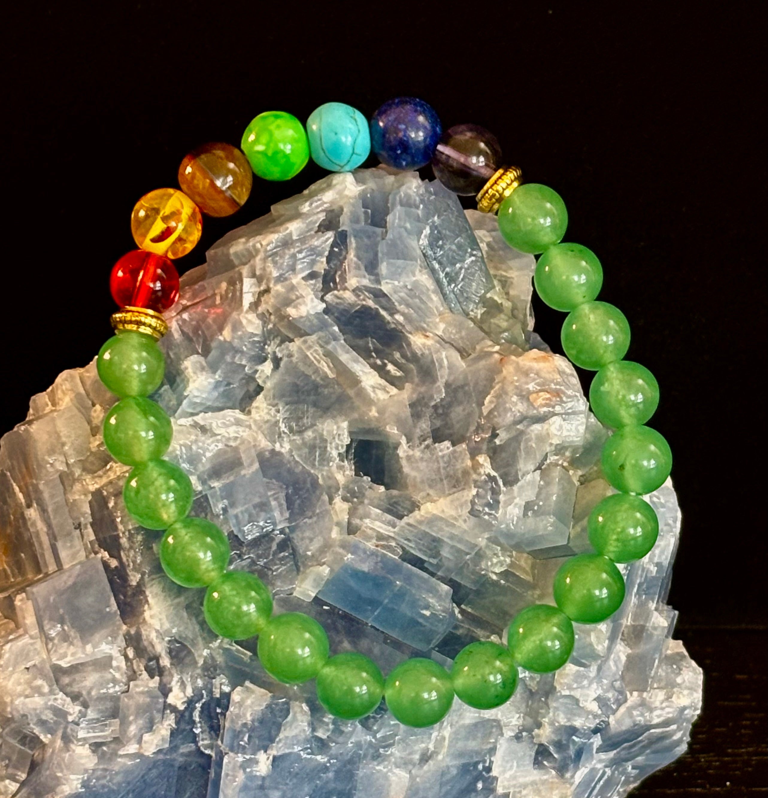 Chakra &amp;amp; Green Aventurine Healing Bracelet