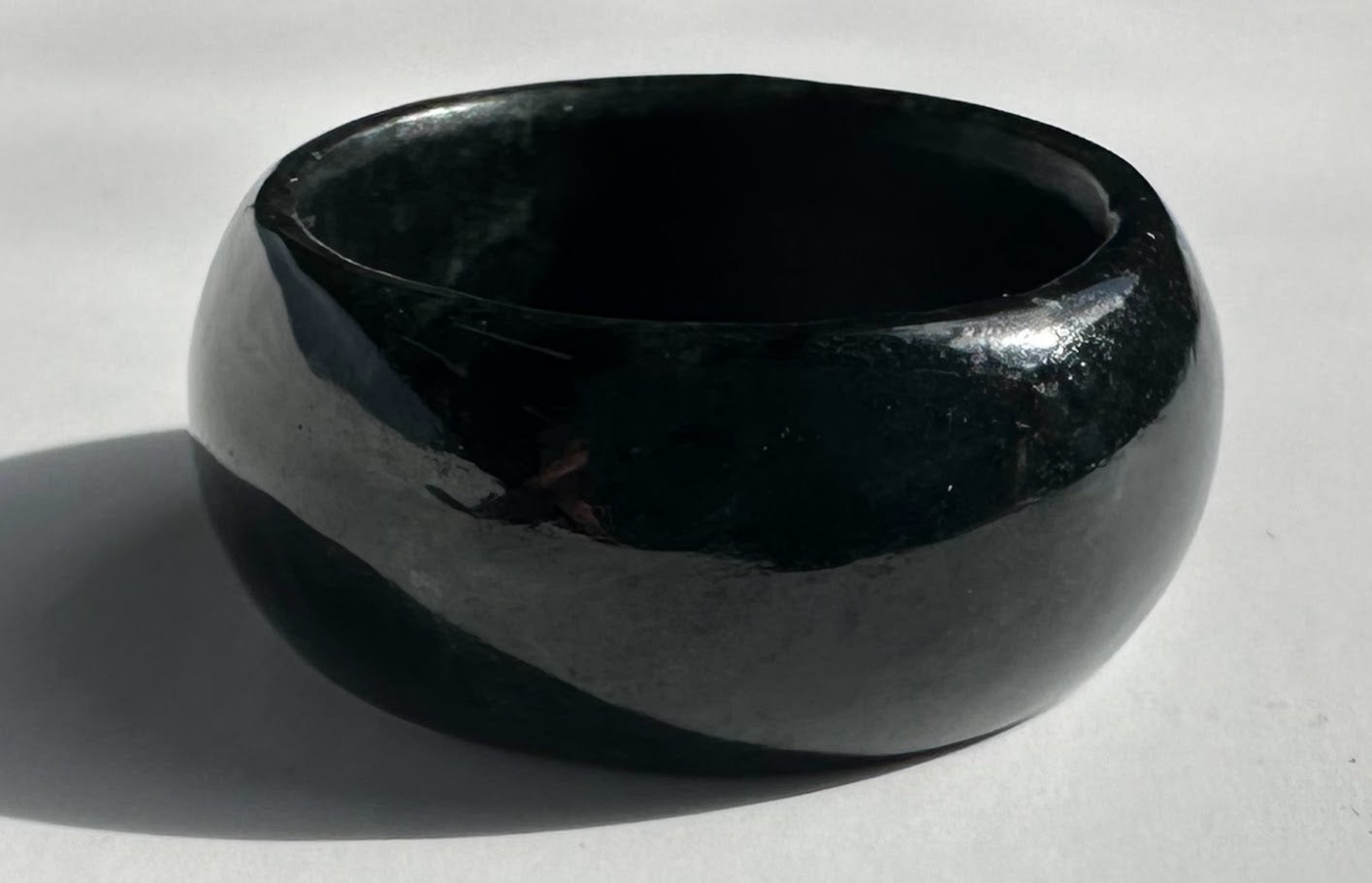 Black 10mm Jade Band Ring