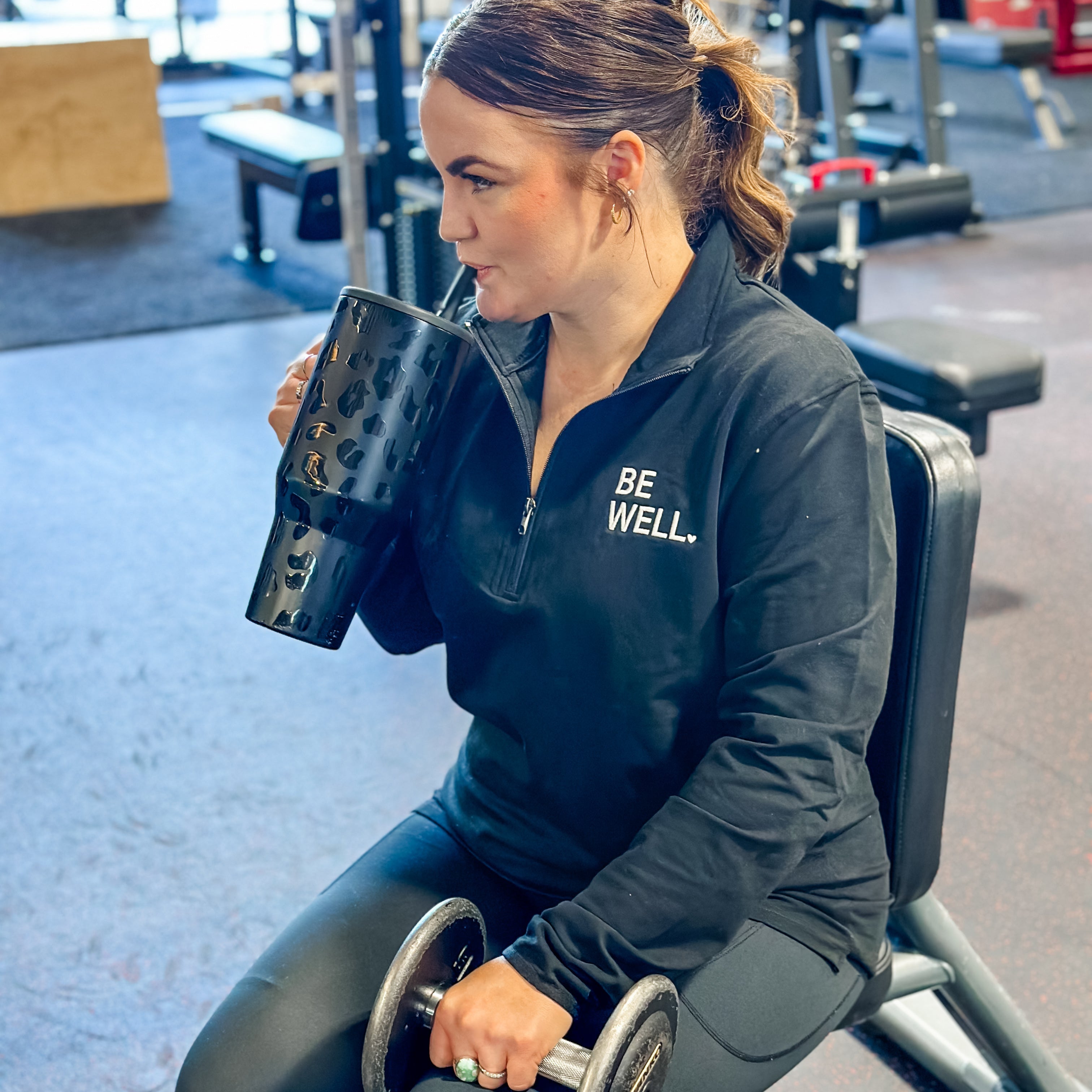 BE WELL. / LOVE THE JOURNEY - Embroidered/Printed Performance Quarter Zip