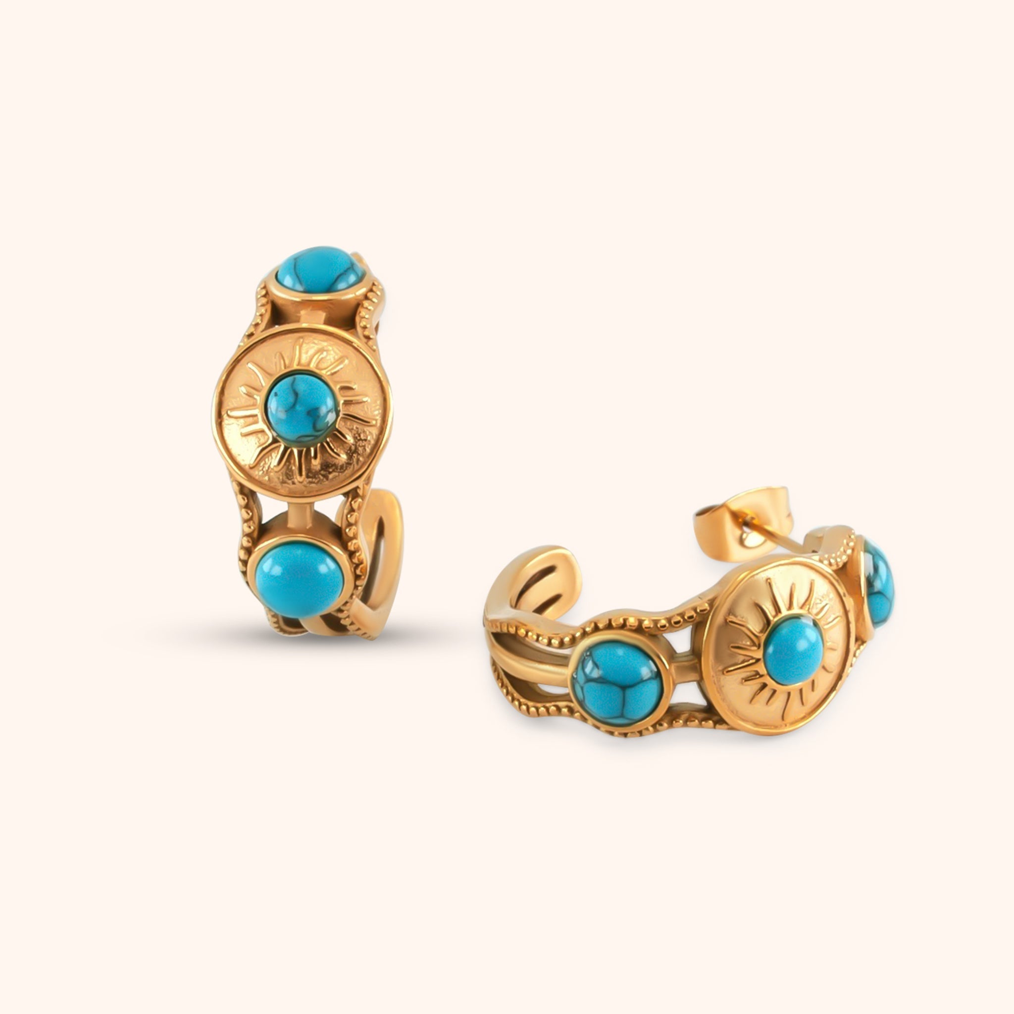 Triple Trinity Hoop Earrings