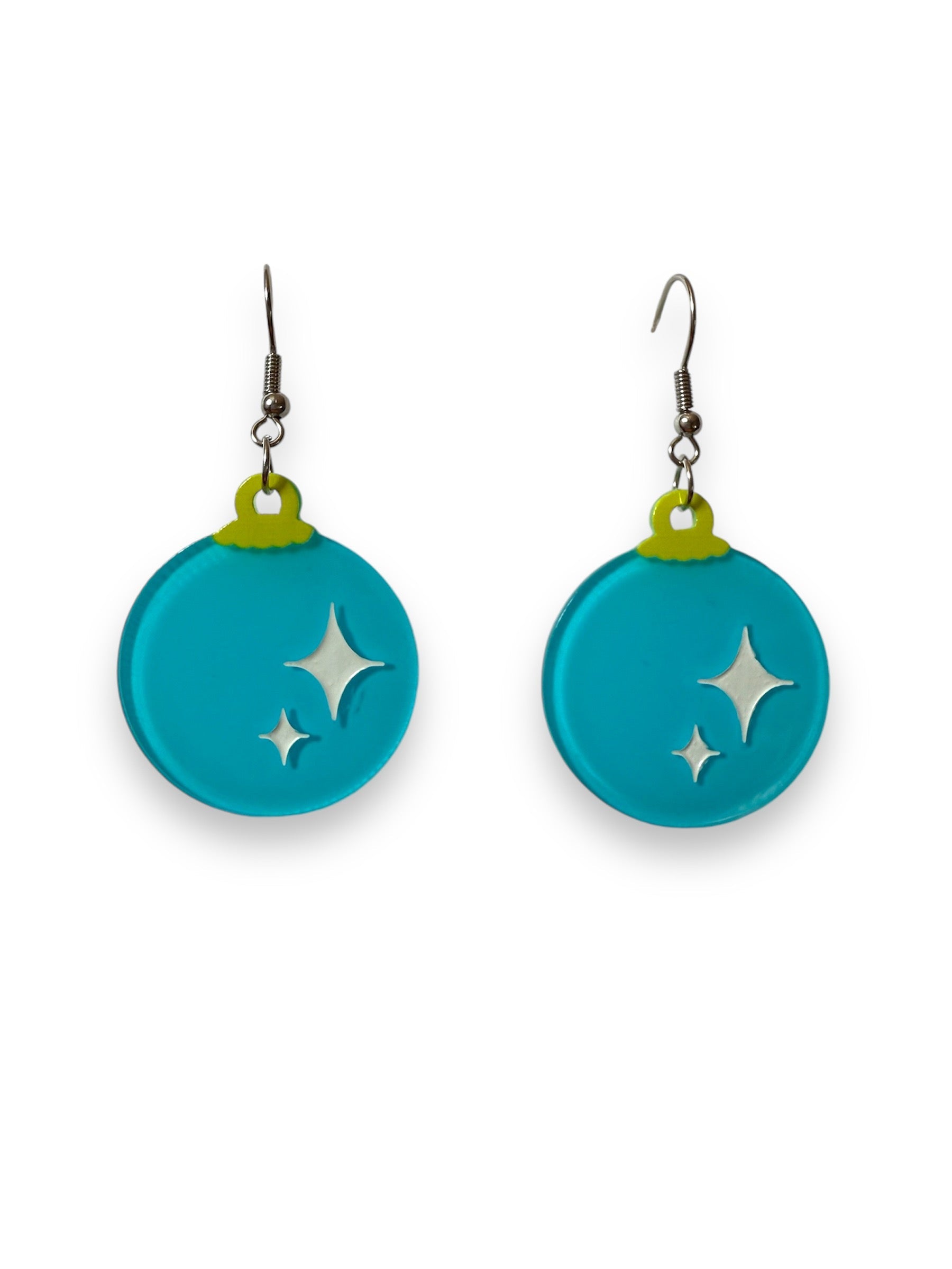 Christmas Bauble Drop Earrings by Lipstick &amp;amp; Chrome