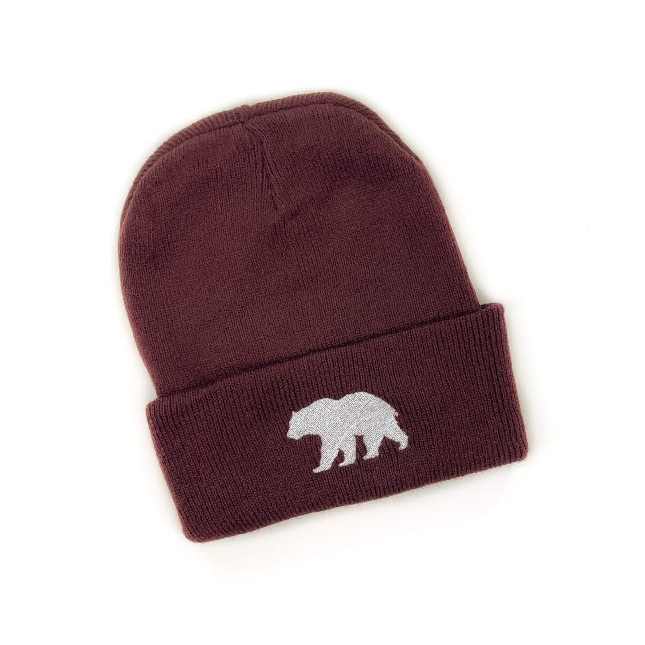 Bear - Brown w/ White - Child Beanie