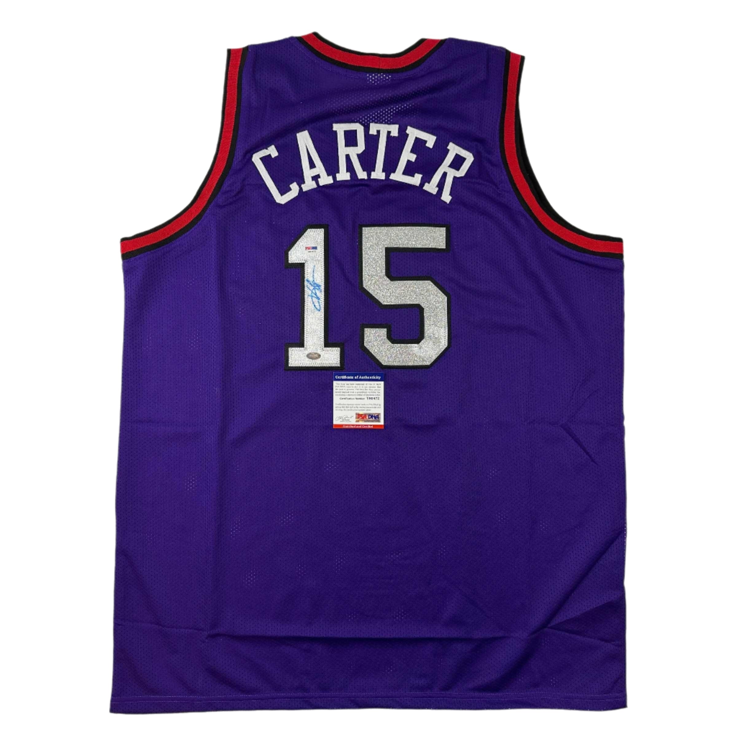Autographed/Signed Vince Carter Toronto Purple Basketball Jersey PSA/DNA COA