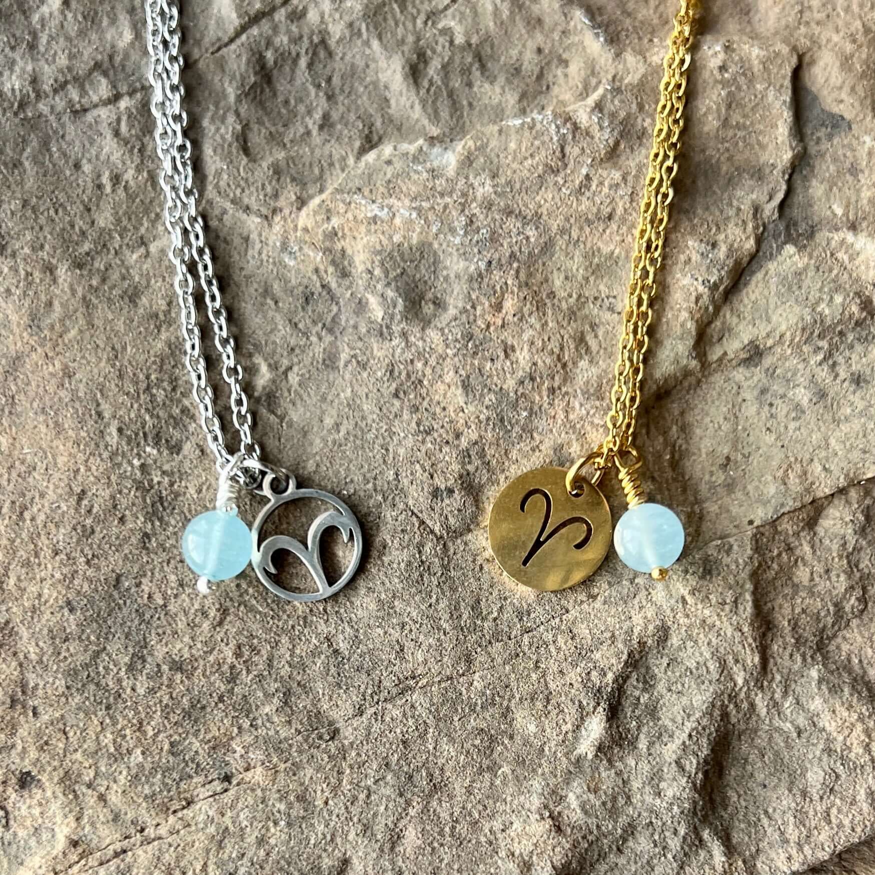Zodiac Charm &amp;amp; Gemstone Necklace