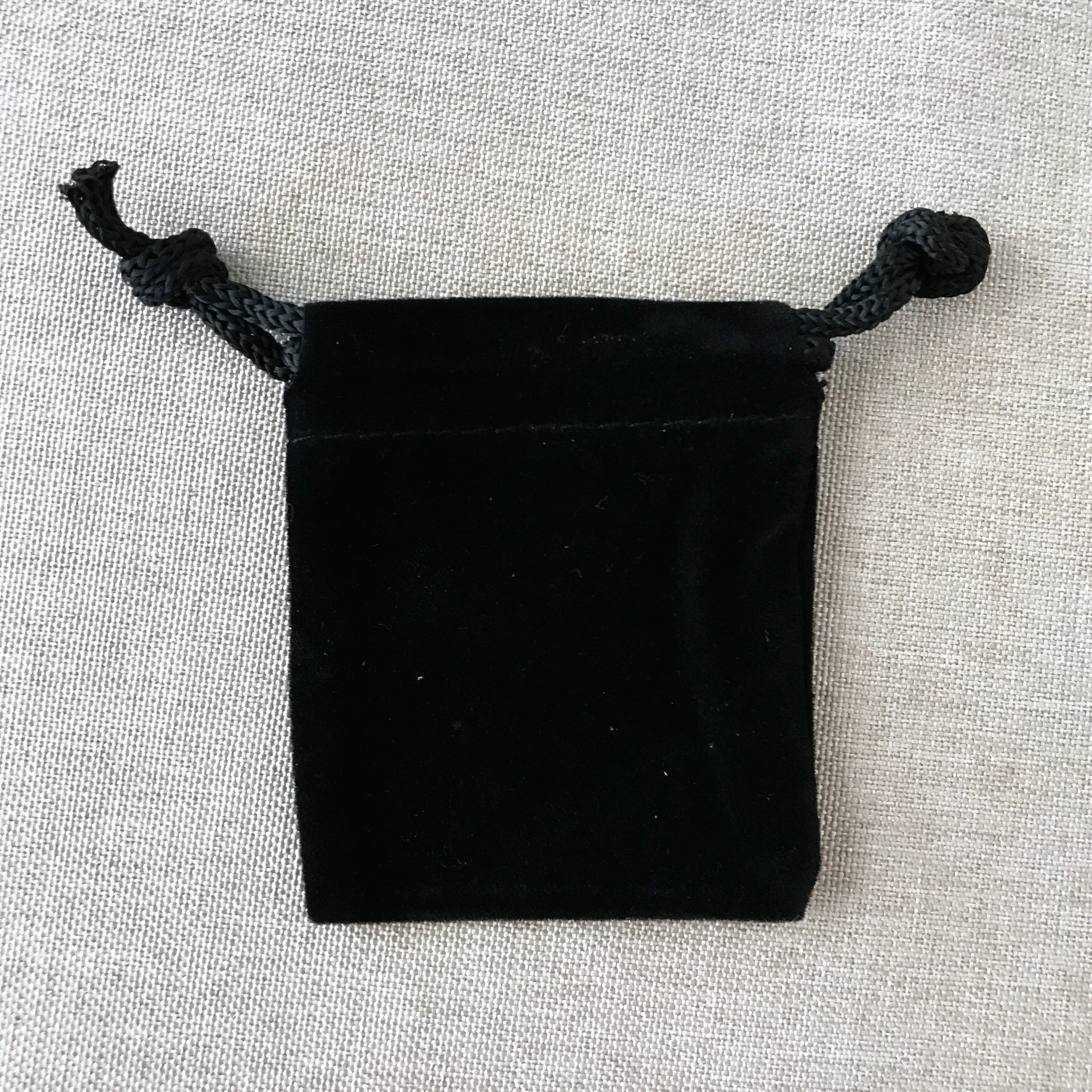 Black Velvet Drawstring Pouches - 2&amp;quot; x 2.5&amp;quot; - Black - Velvet Drawstring Bag