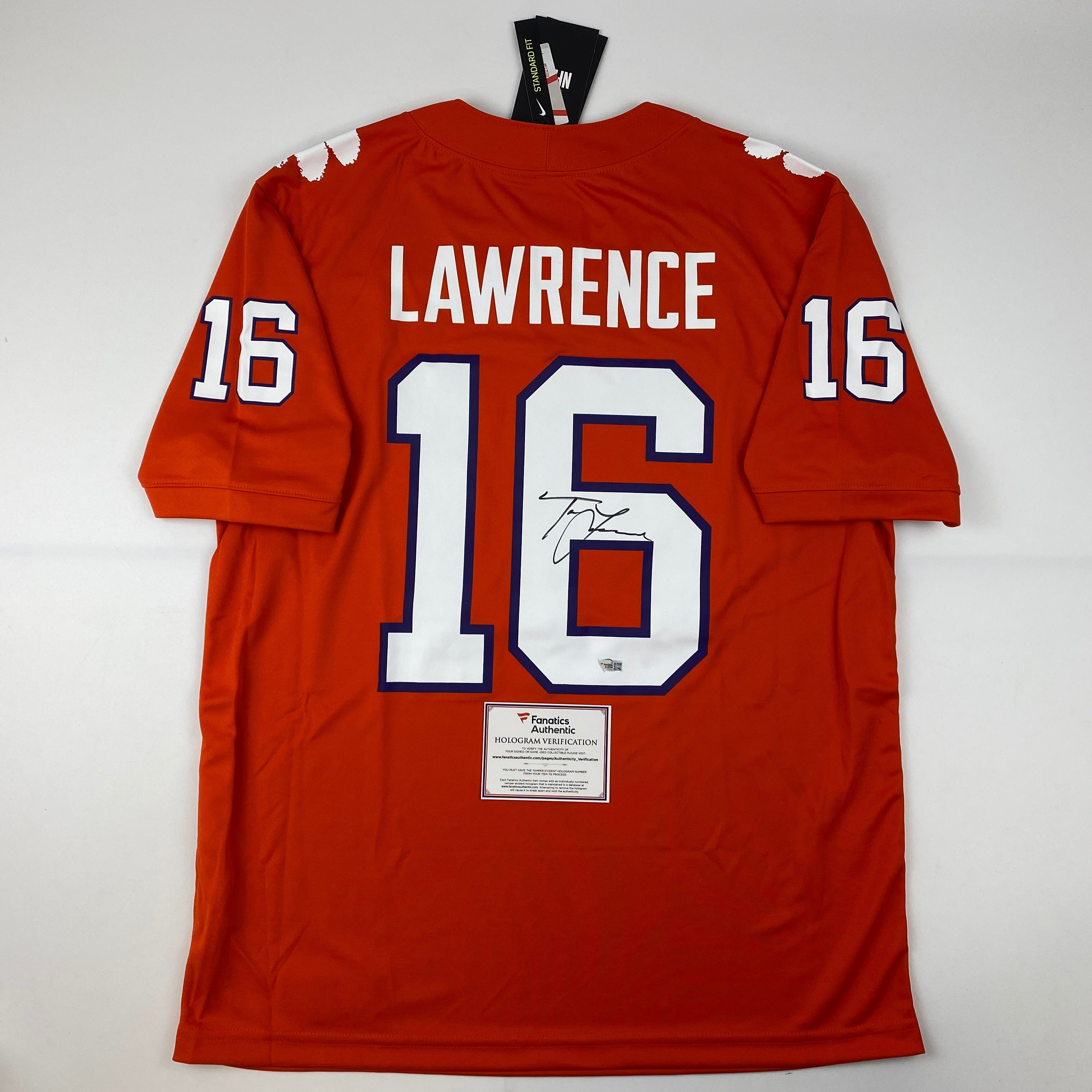 Autographed/Signed Trevor Lawrence Clemson Tigers Orange Authentic Nike College Football Jersey Fanatics COA