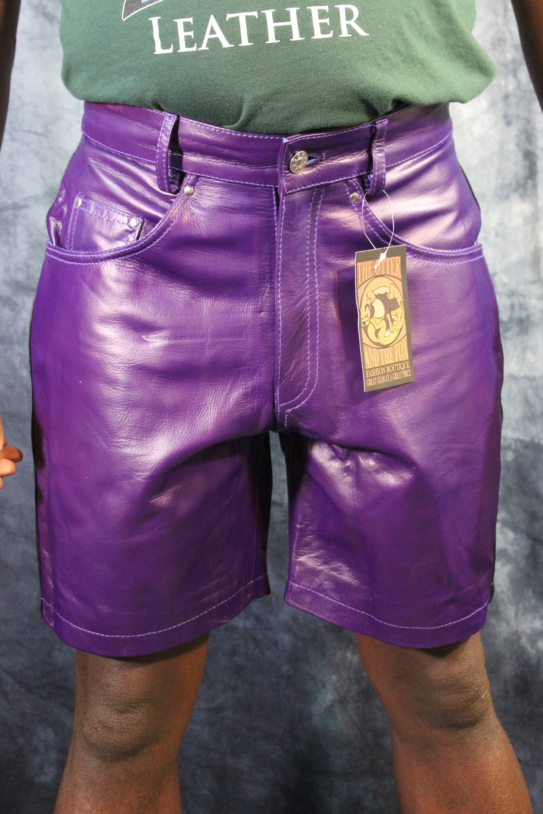 OnF &amp;quot;Chevron&amp;quot; Shorts in Purple and Black