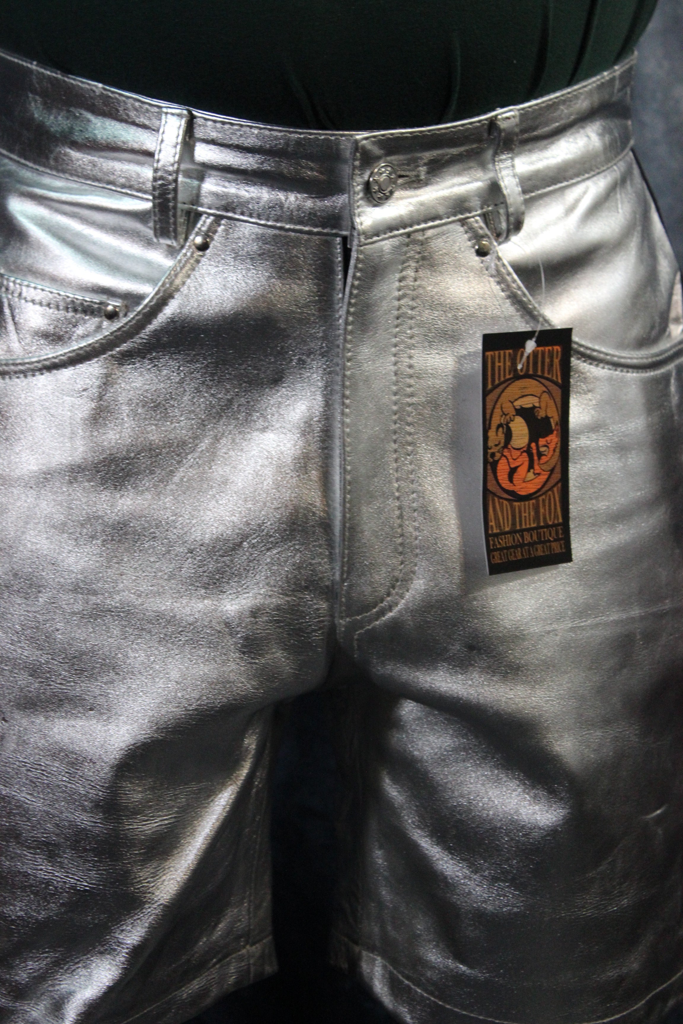 OnF &amp;quot;Chevron&amp;quot; Shorts in Silver and Black