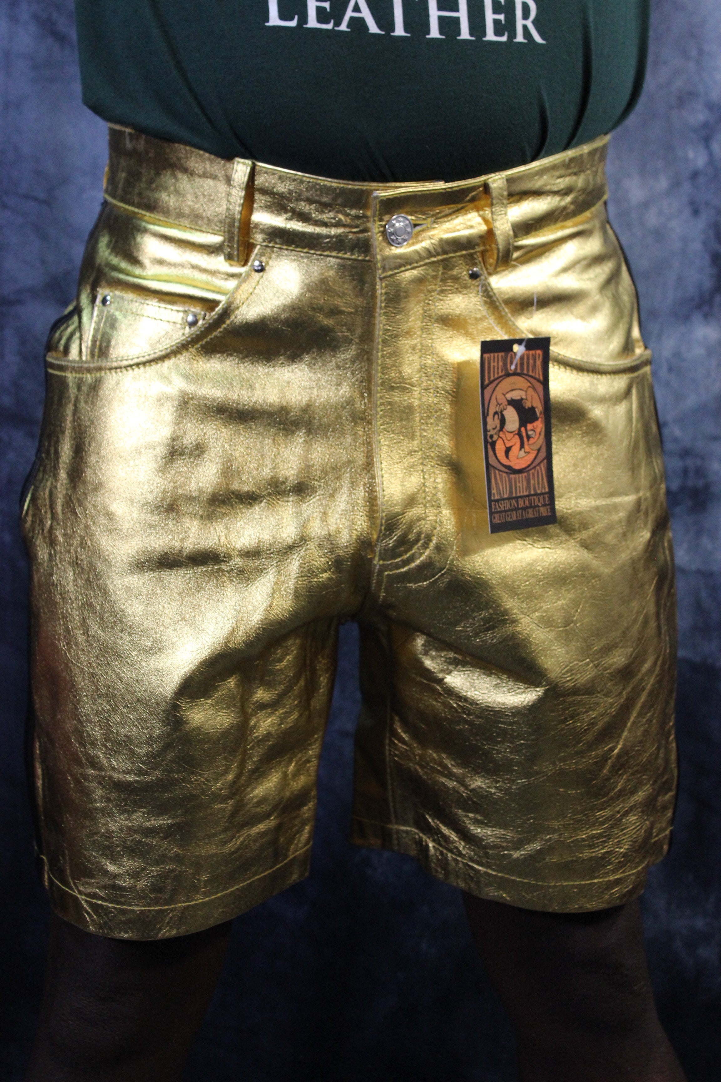 OnF &amp;quot;Chevron&amp;quot; Shorts in Gold and Black