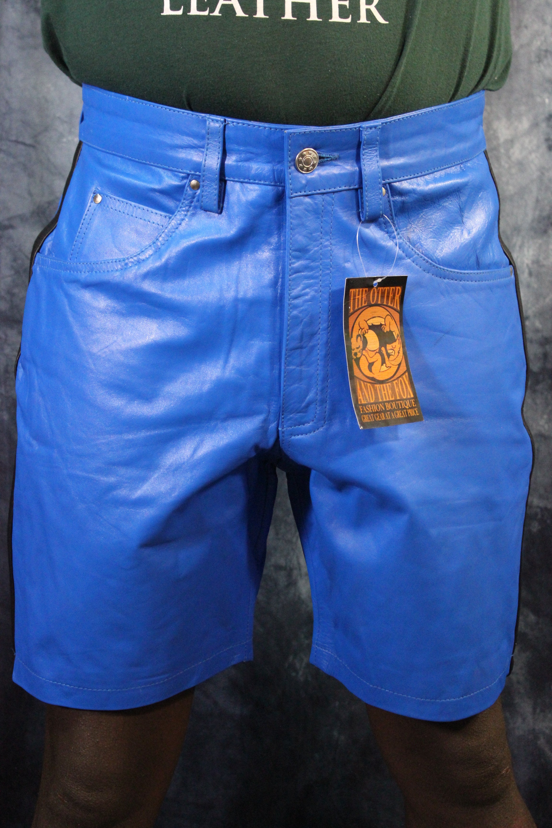 OnF &amp;quot;Chevron&amp;quot; Shorts in Blue and Black