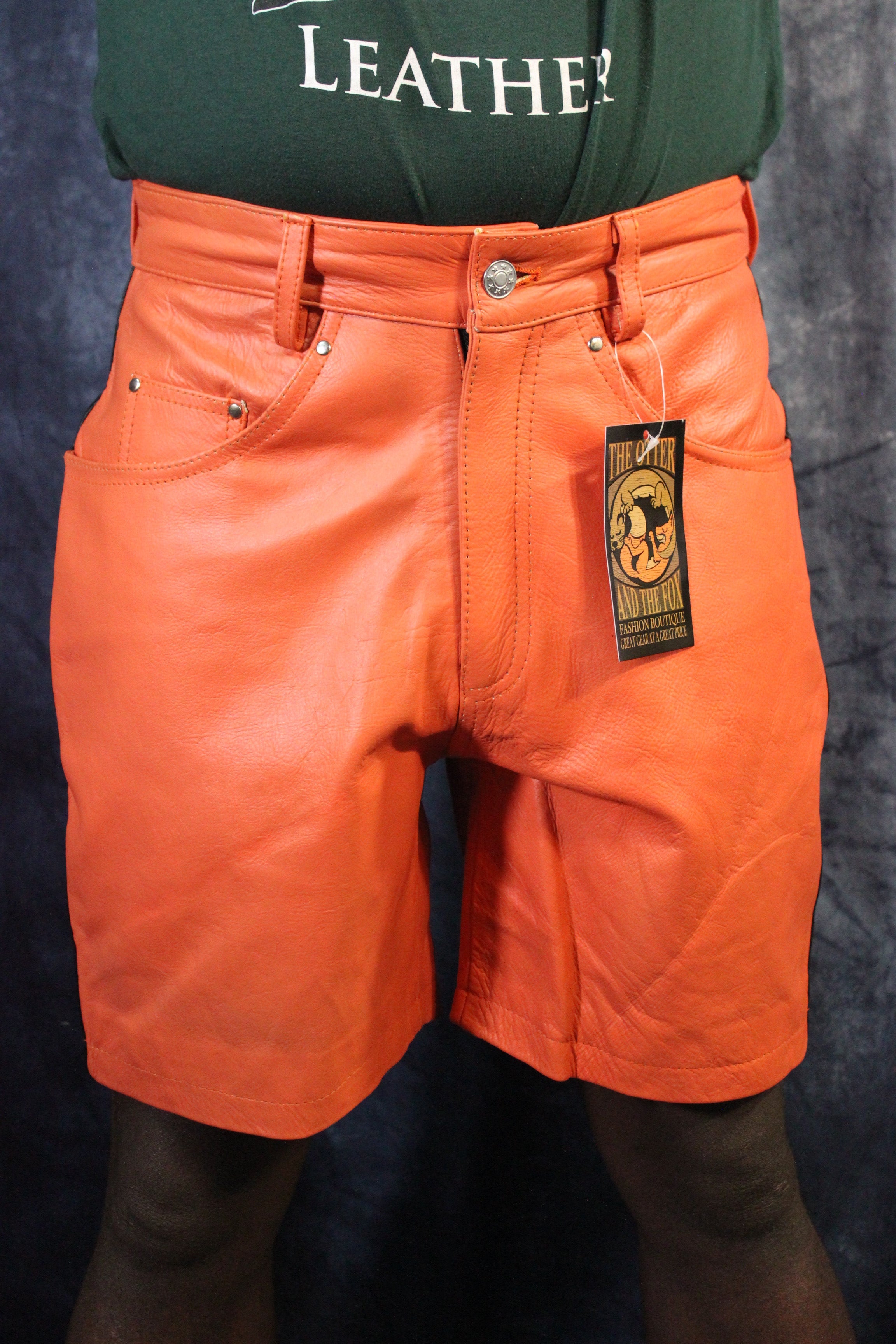 OnF &amp;quot;Chevron&amp;quot; Shorts in Orange and Black