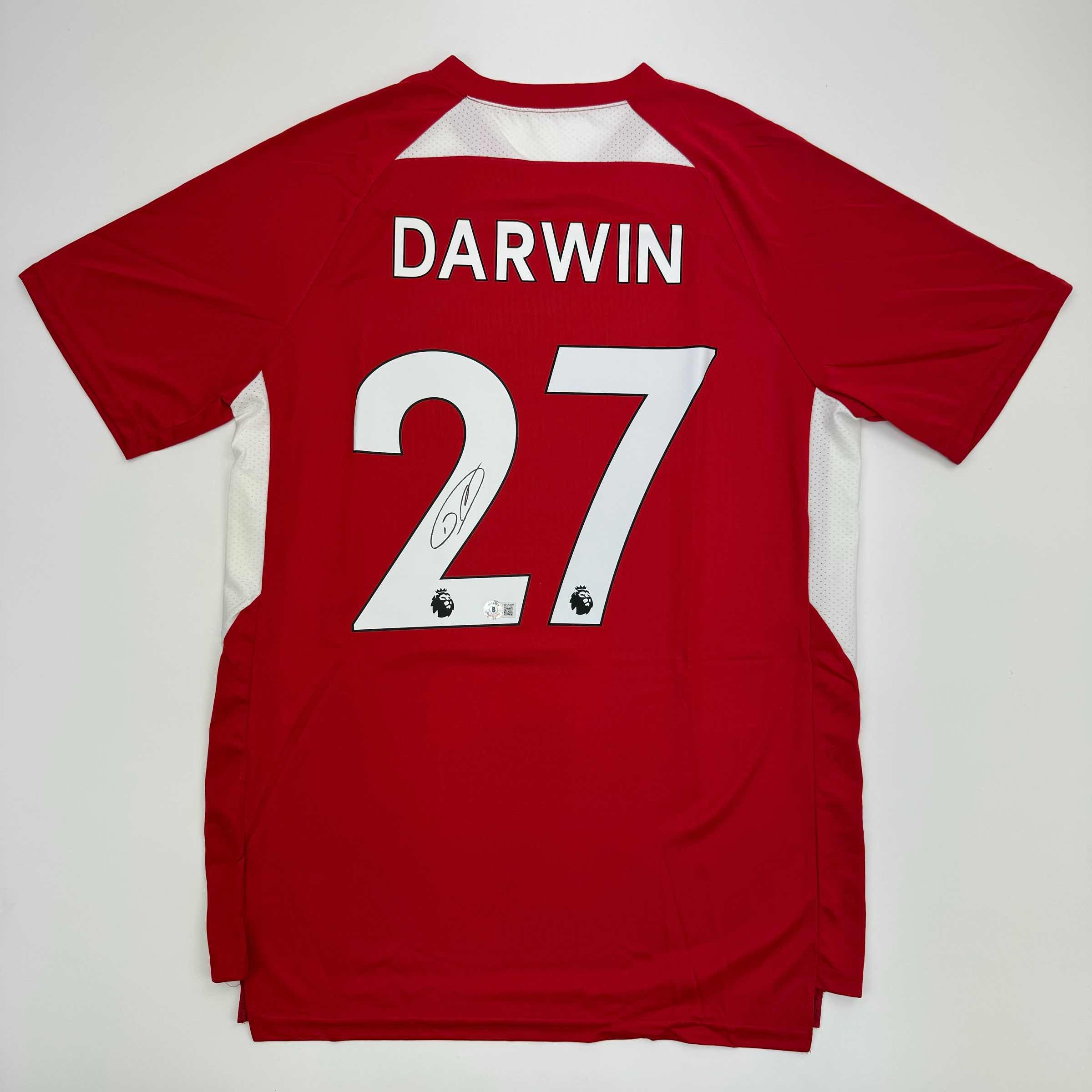 Autographed/Signed Darwin Nunez Liverpool Red Soccer Jersey Beckett BAS COA #2