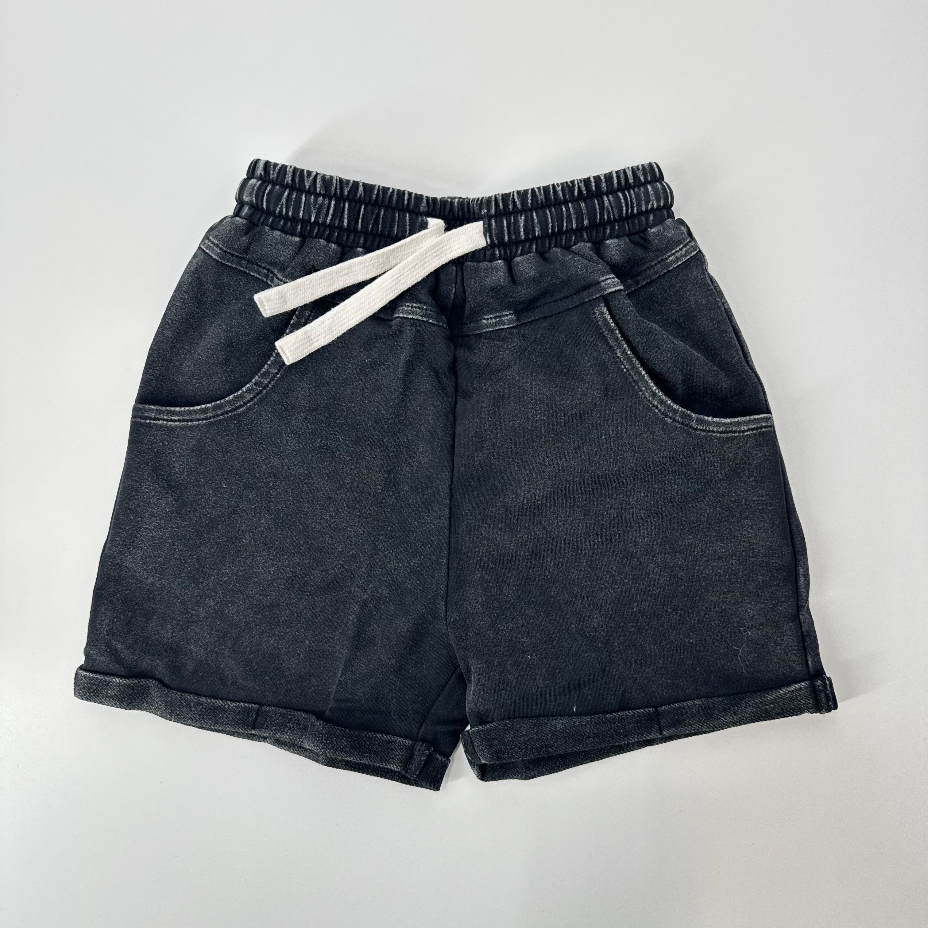VINTAGE WASH SHORTS - BLACK