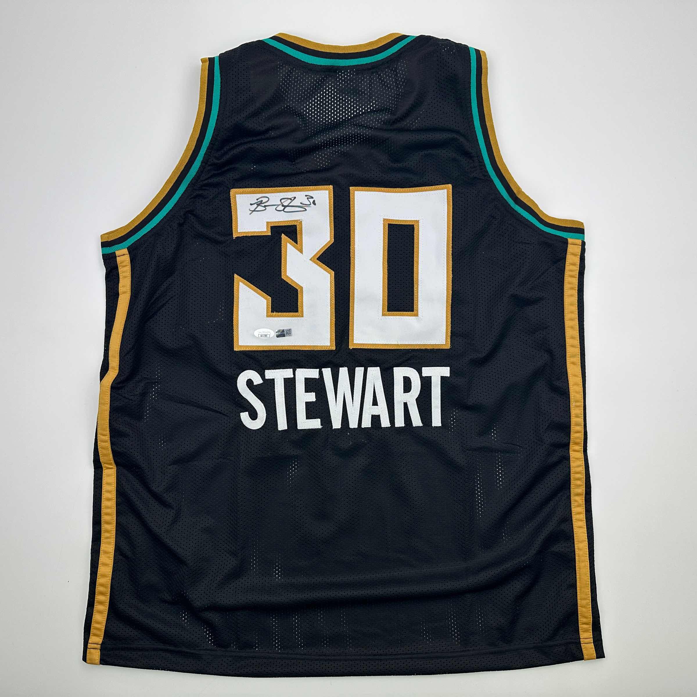 Autographed/Signed Breanna Stewart New York Black Basketball Jersey JSA COA