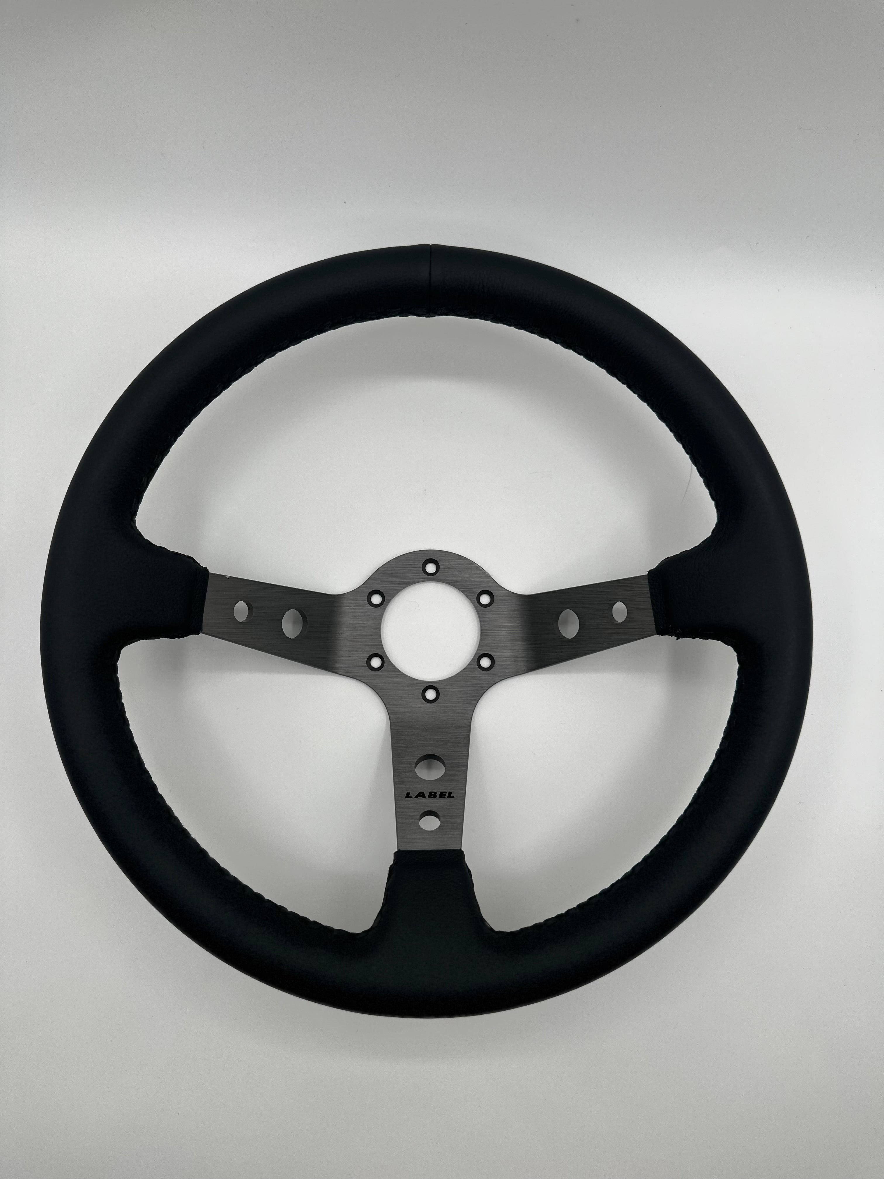 The Daytona | Black Leather | Graphite Spoke | Black Stitch