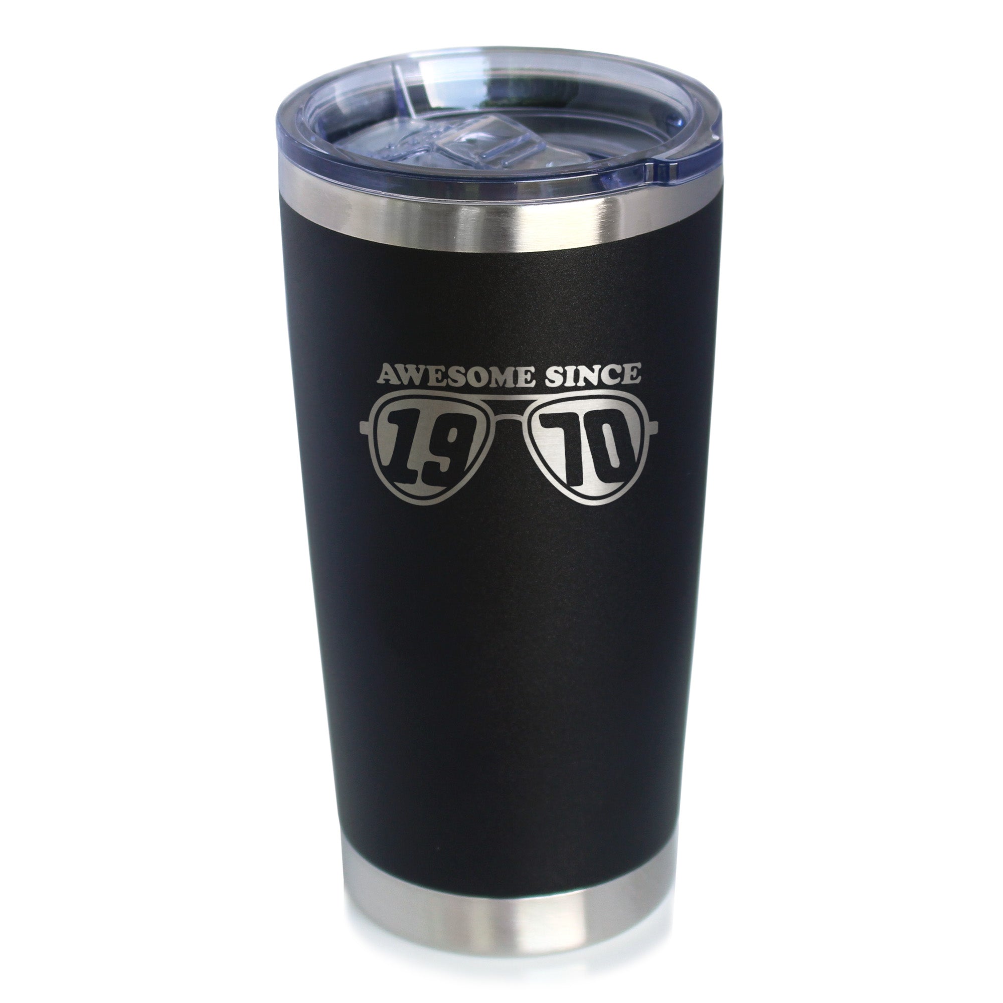 Awesome Since 1970 Insulated Coffee Tumbler with Sliding Lid 55th Birthday Gift Ideas 20oz Stainless Steel Tumbler