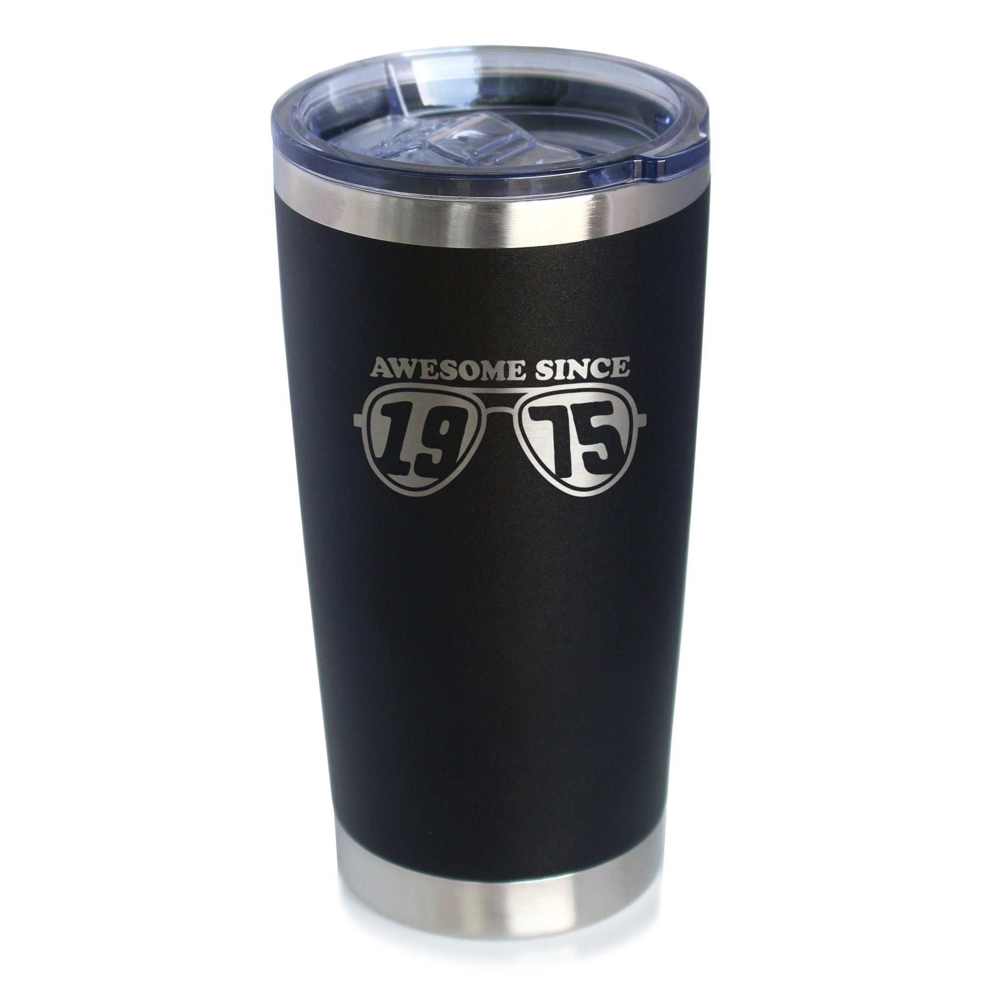 Awesome Since 1975 Insulated Coffee Tumbler with Sliding Lid 50th Birthday Gift Ideas 20oz Stainless Steel Tumbler