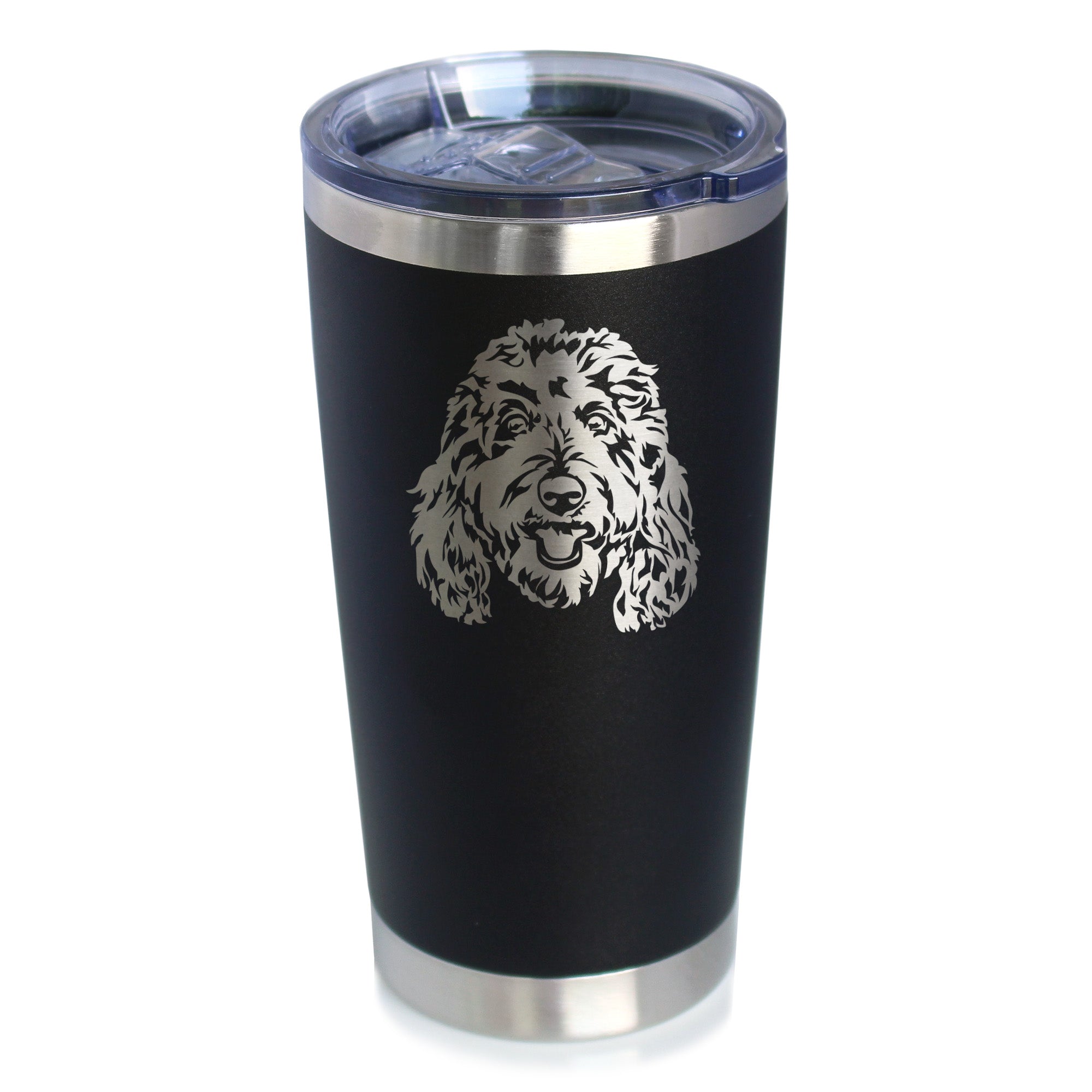 Golden Doodle Face - Insulated Coffee Tumbler Cup with Sliding Lid - Stainless Steel Insulated Mug - Goldendoodle Gifts for Women &amp;amp; Men
