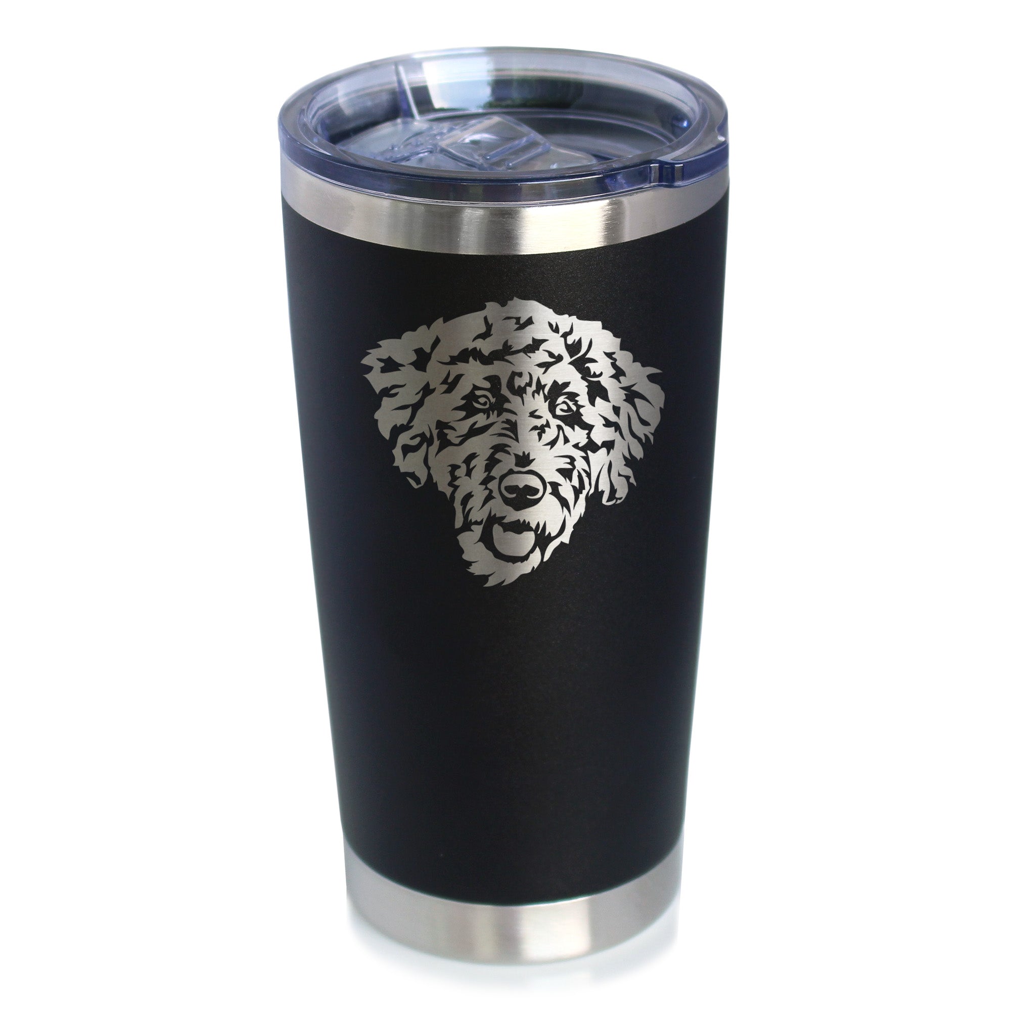 Labradoodle Face - Insulated Coffee Tumbler Cup with Sliding Lid - Stainless Steel Insulated Mug - Labradoodle Gifts for Dog Lovers Women &amp;amp; Men