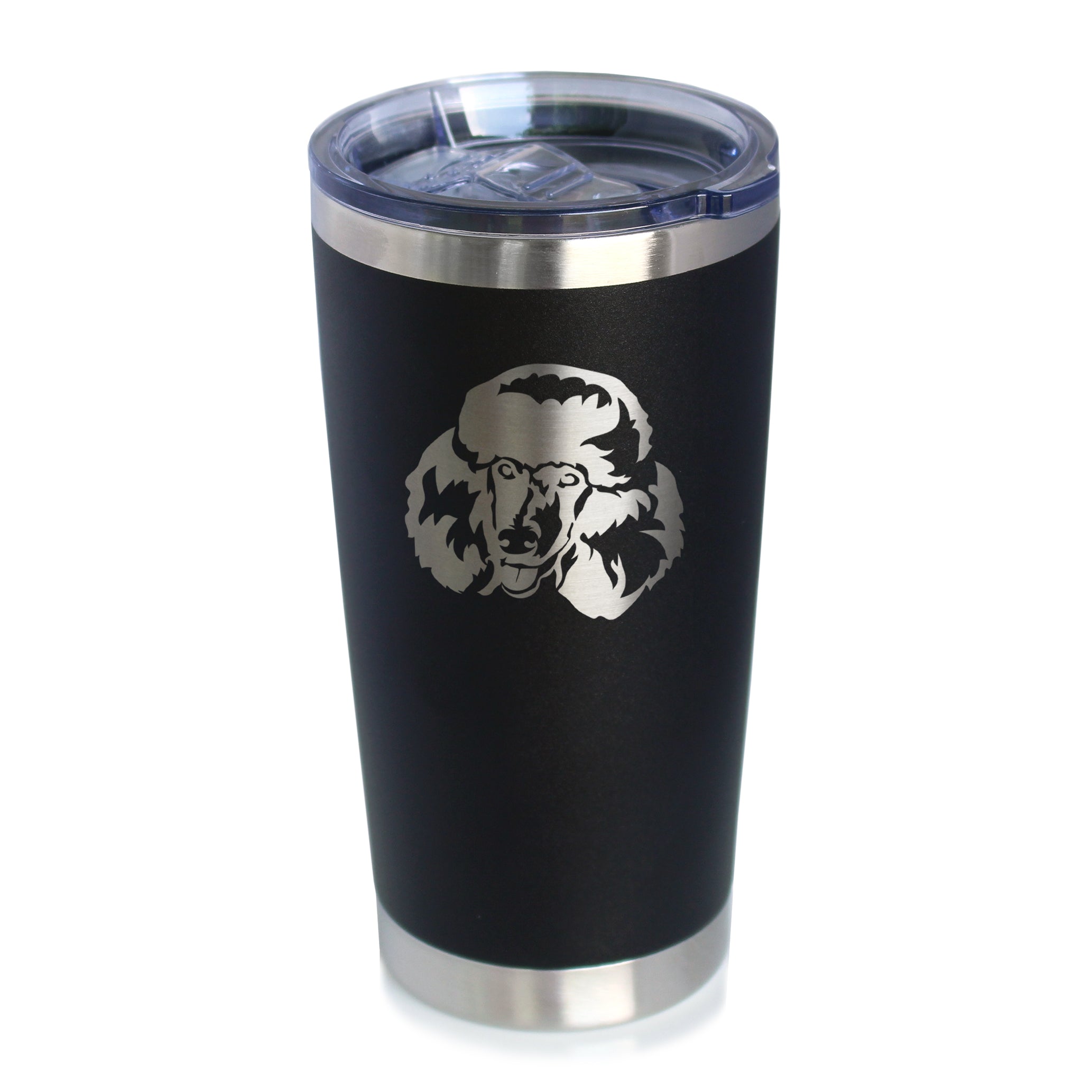 Poodle Happy Face - Insulated Coffee Tumbler Cup with Sliding Lid - Stainless Steel Travel Mug - Poodle Dog Gift for Women and Men