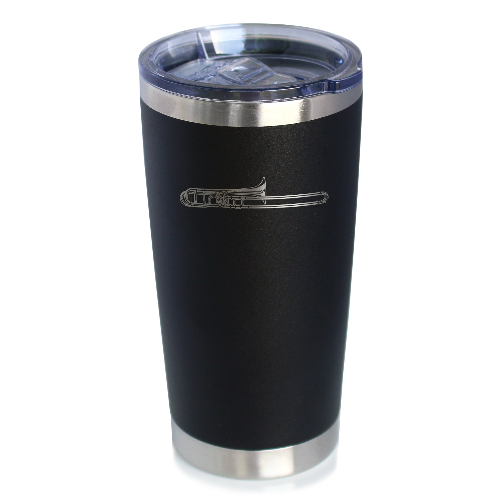 Trombone Insulated Coffee Tumbler with Sliding Lid Gifts for Musicians 20oz Stainless Steel Tumbler