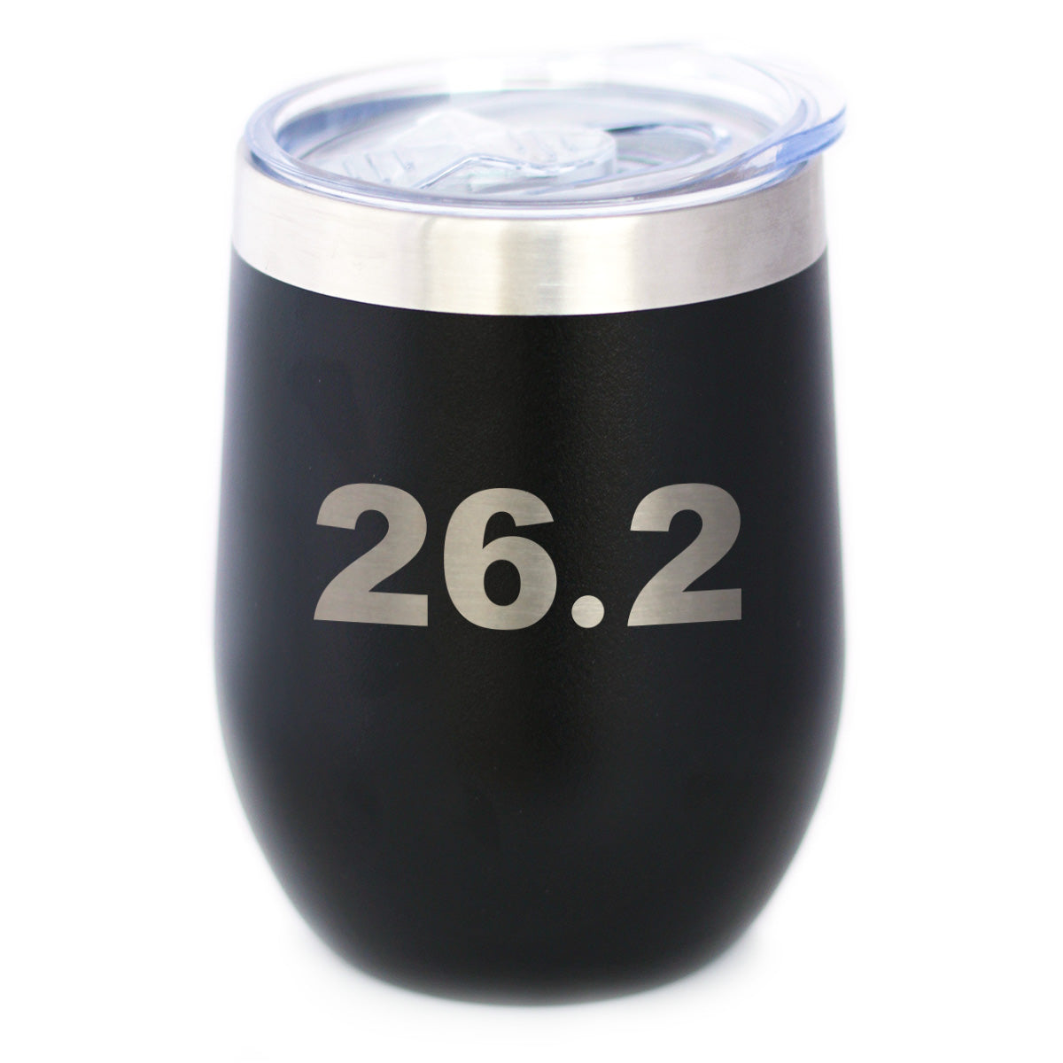 26.2 Marathon - Wine Tumbler Cup with Sliding Lid - Stainless Steel Insulated Mug - Gifts for Marathon Runners Men &amp;amp; Women