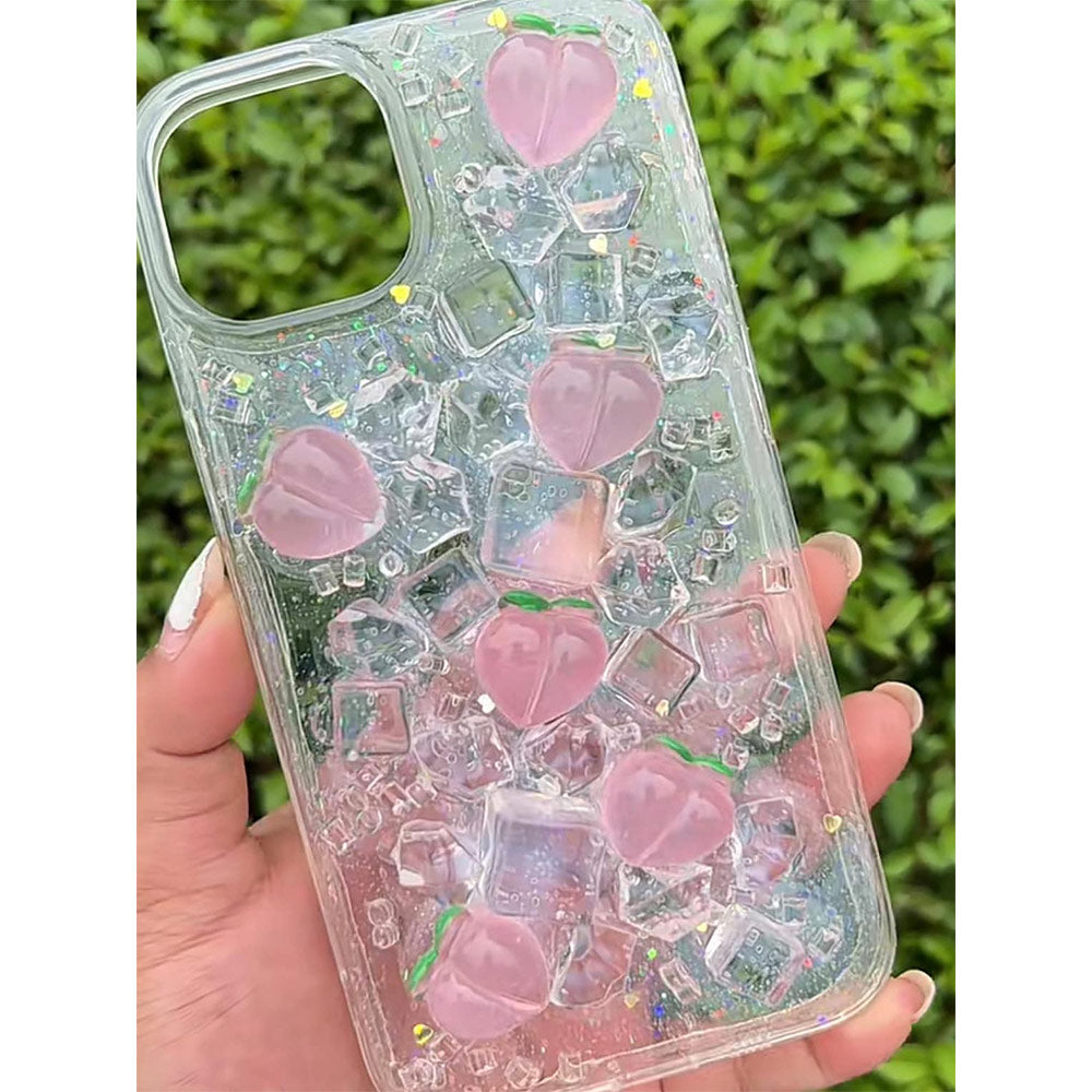 Ice Peaches Handmade Cool Clear Phone Case (Customizable) | ZAKAPOP