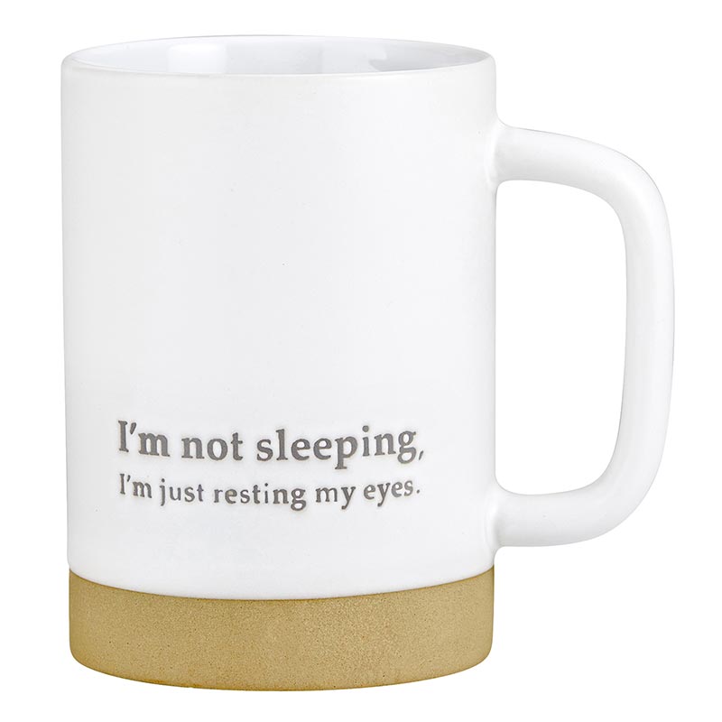 I&amp;#39;m Not Sleeping - I&amp;#39;m Just Resting Eyes Signature Mug | Stoneware Tea Coffee Cup | 17oz