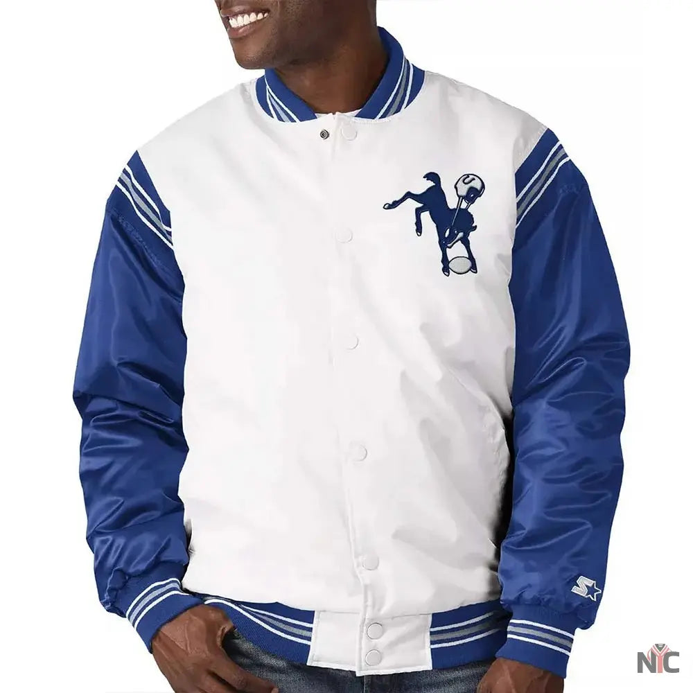 Indianapolis Colts Historic Logo Renegade Satin Jacket