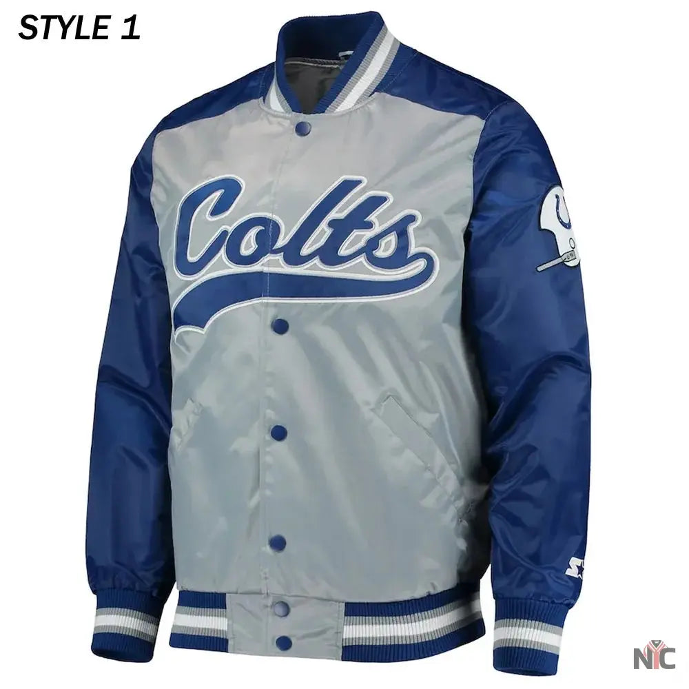 Indianapolis Colts The Tradition II Team Satin Jacket