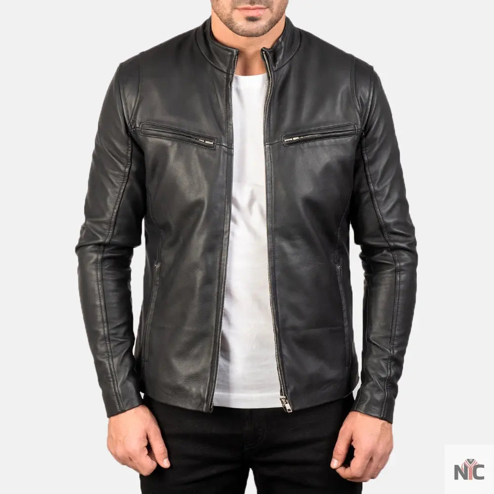 Ionic Black Leather Jacket
