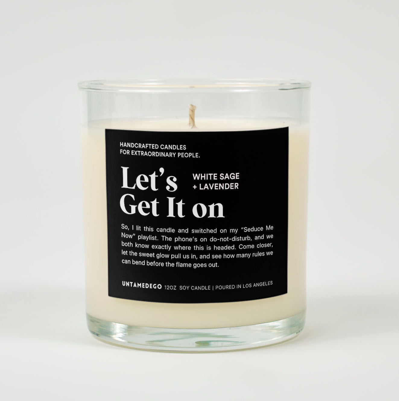 Let&amp;#39;s Get It On Glass Candle