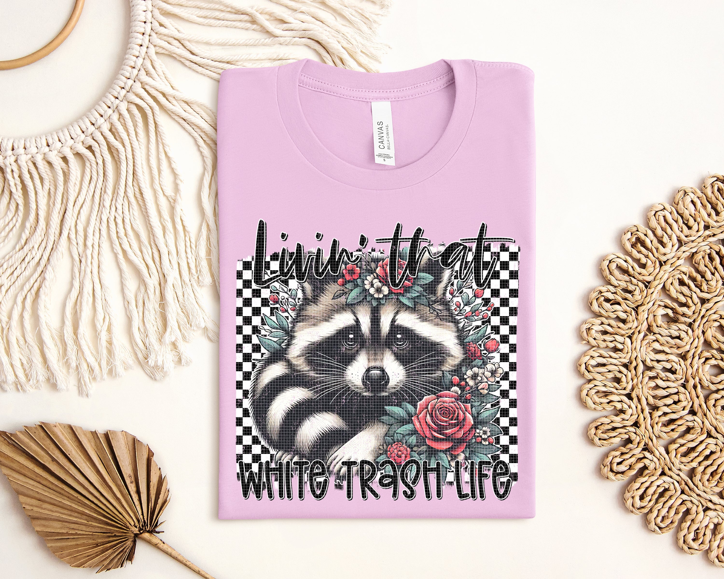 LIVIN&amp;#39; THAT WHITE TRASH LIFE GRAPHIC TEE