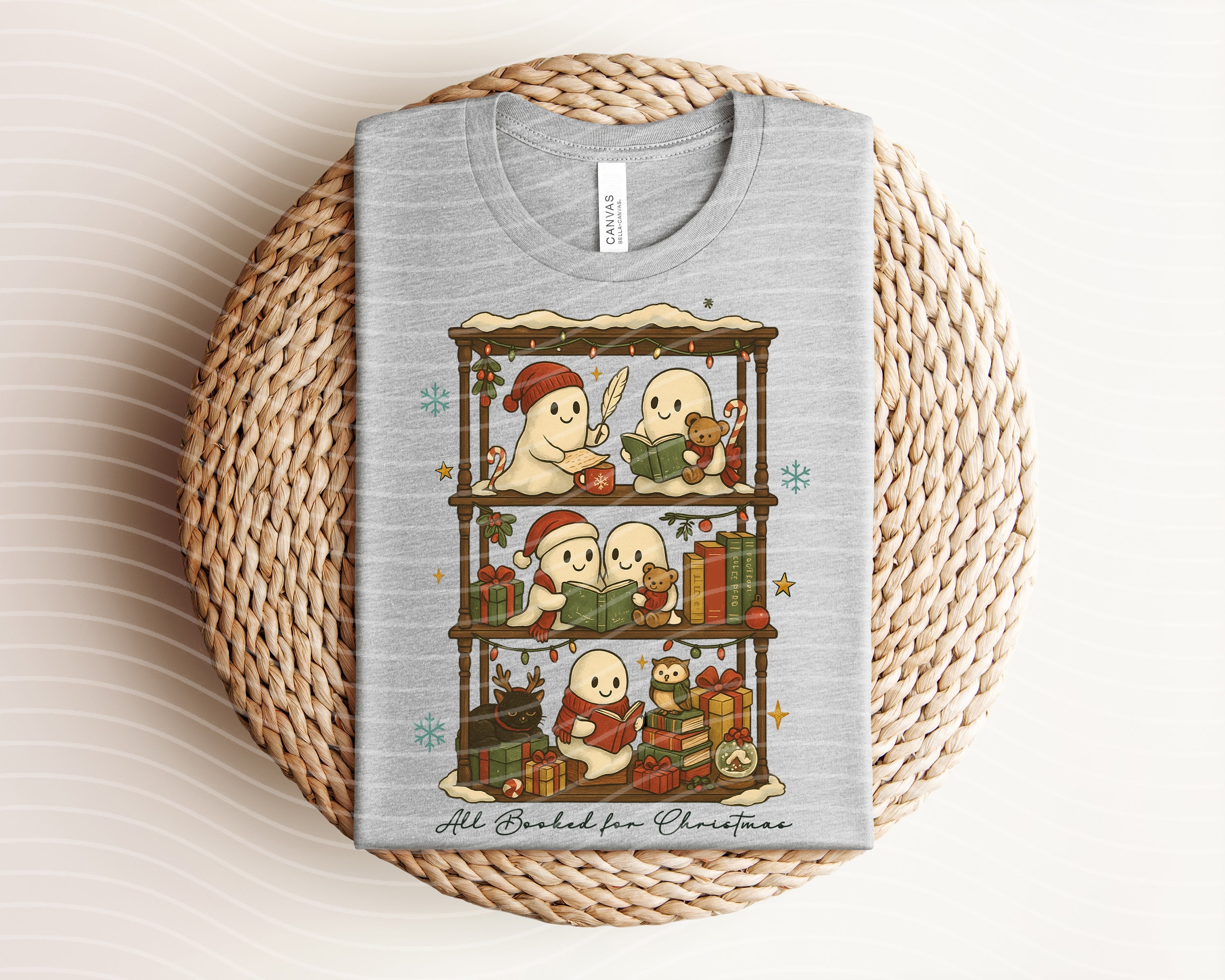 All Booked for Christmas Graphic Tee