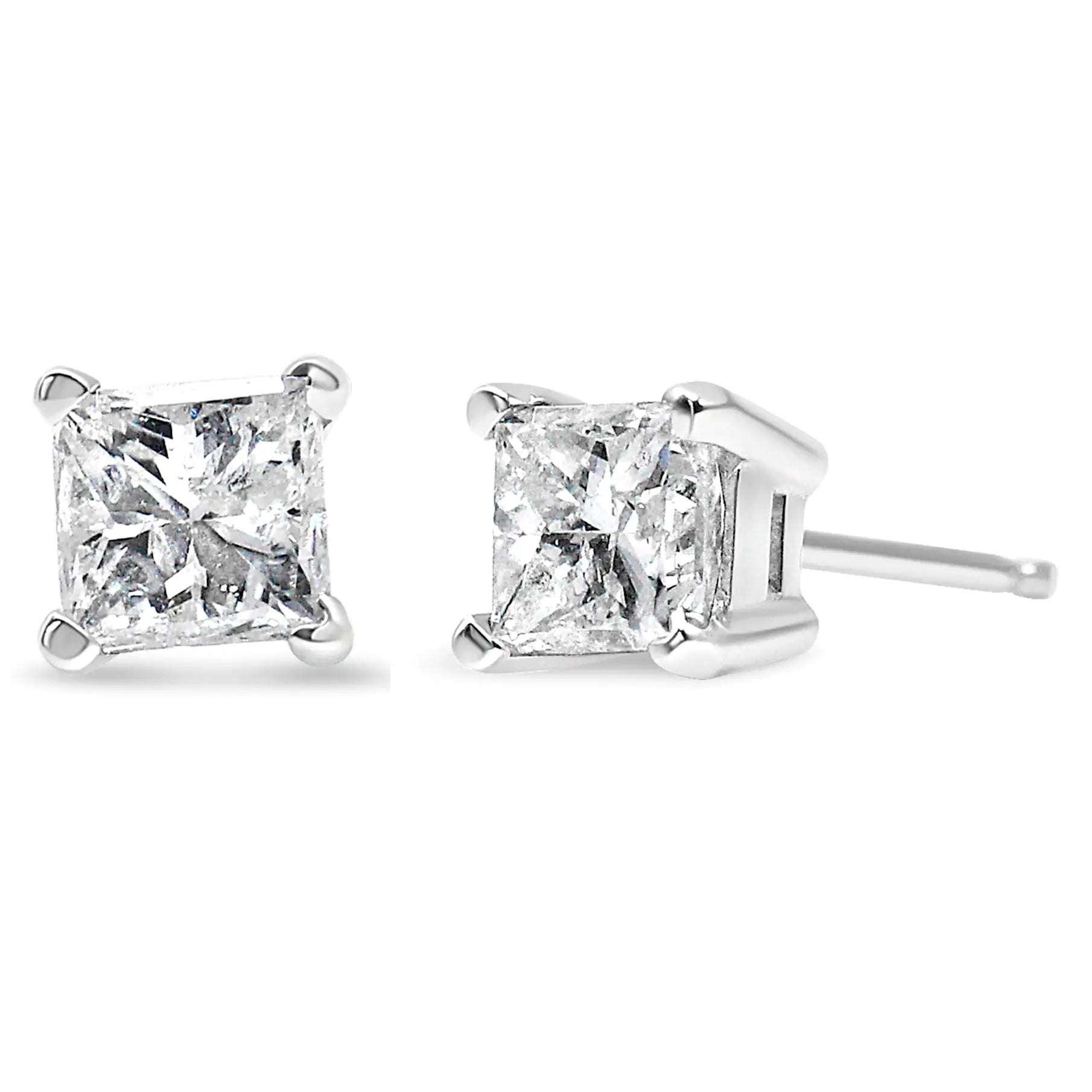 Style Loft Collection Princess-Cut Diamond Petite 14k White Gold 1/5 Ctw Stud Earrings (I-J, I2-I3)