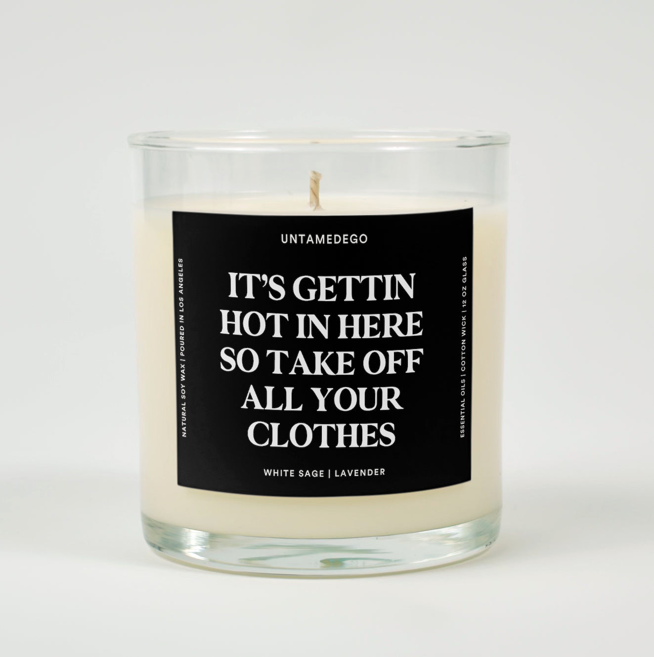 It&amp;#39;s Getting Hot In Here So Take Off All Your Clothes Glass Candle