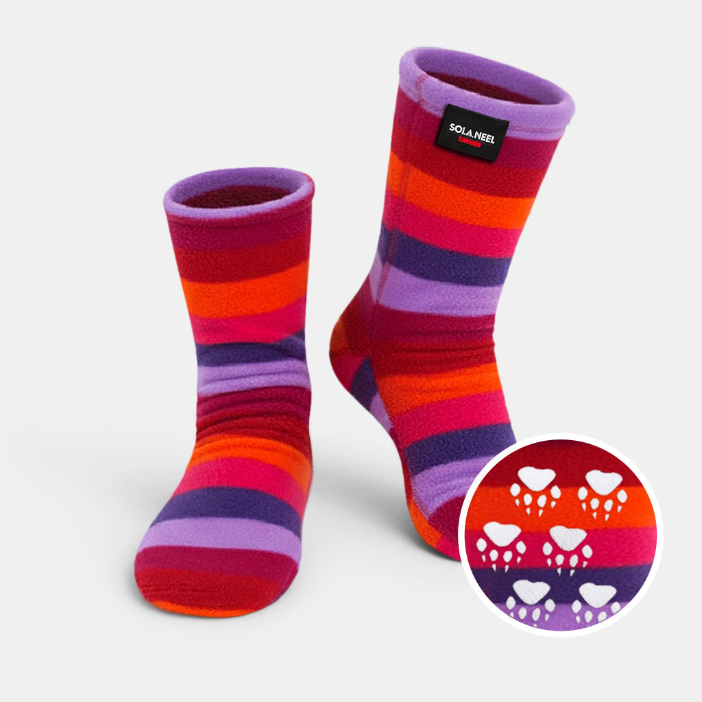 Kids&amp;#39; Nonskid Fleece Socks - Jelly Bean
