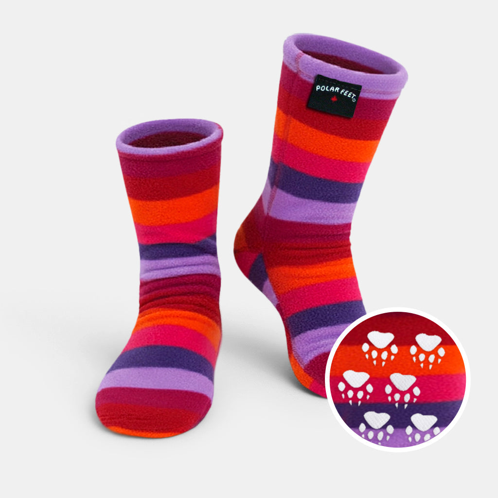 Kids&amp;#39; Nonskid Fleece Socks - Jelly Bean