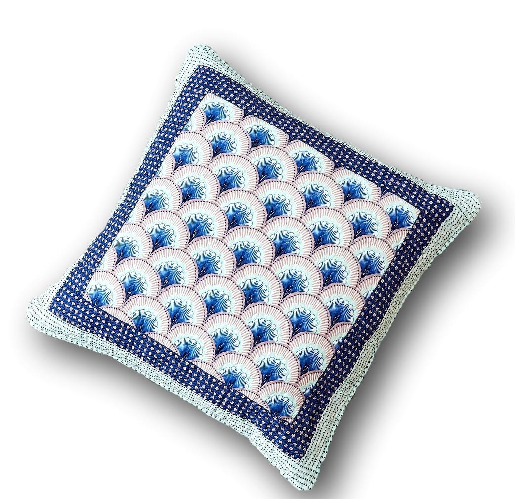 DaDa Bedding Mediterranean Fans Breezy Waves Minty Blue Euro Pillow Sham Cover, 26&amp;quot; x 26&amp;quot; (JHW884)