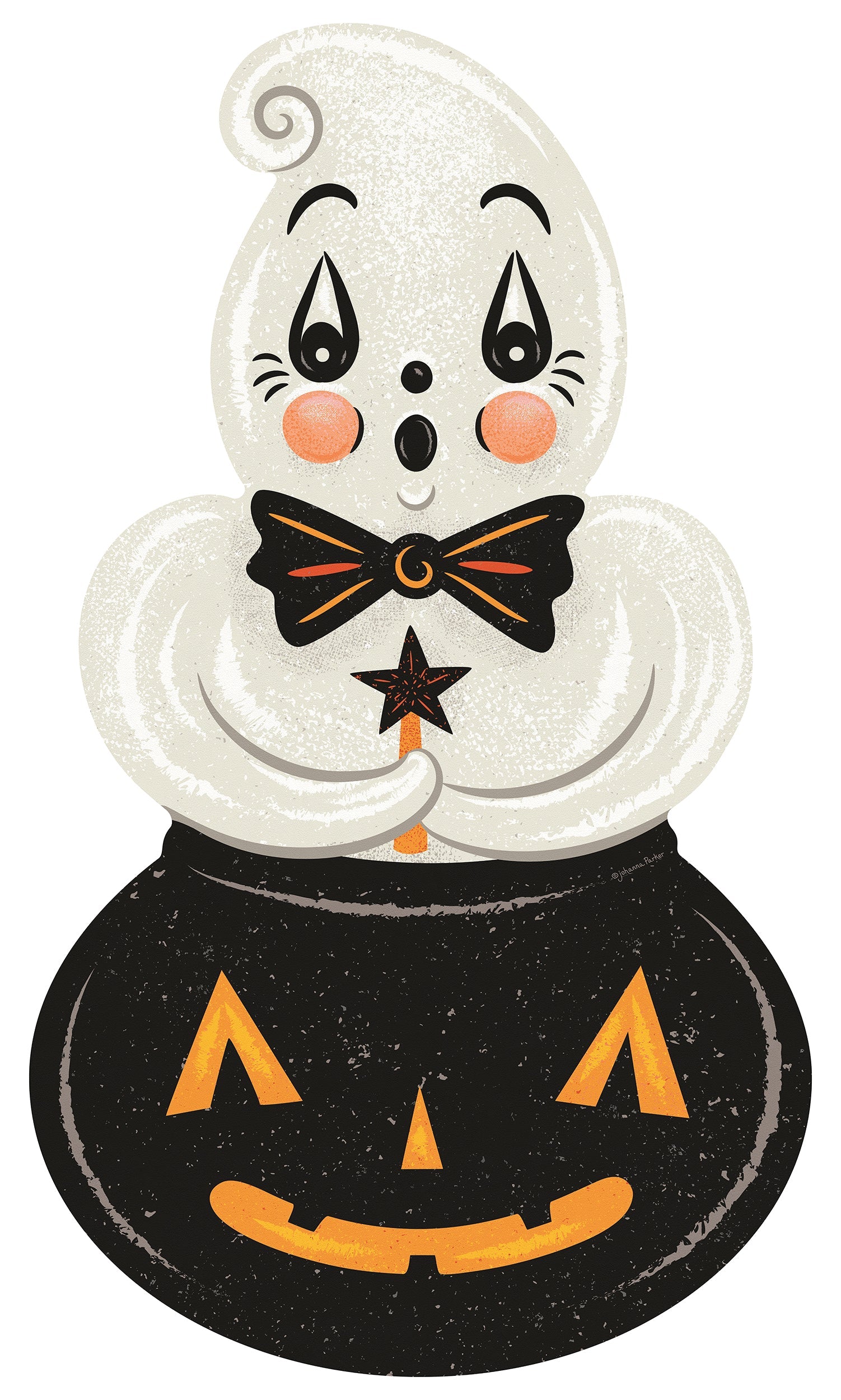 Ghostie in Caudron 56&amp;quot; Die Cut Vinyl Halloween Floor Decor by Johanna Parker