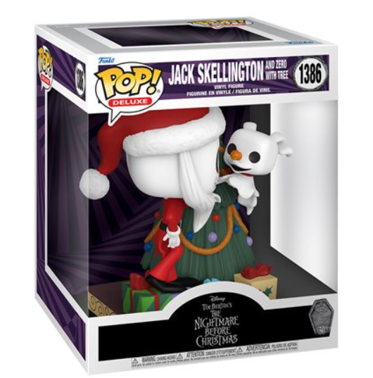 The Nightmare Before Christmas 30th Anniversary Jack and Zero with Tree Deluxe Funko Pop! Vinyl Figure #1386