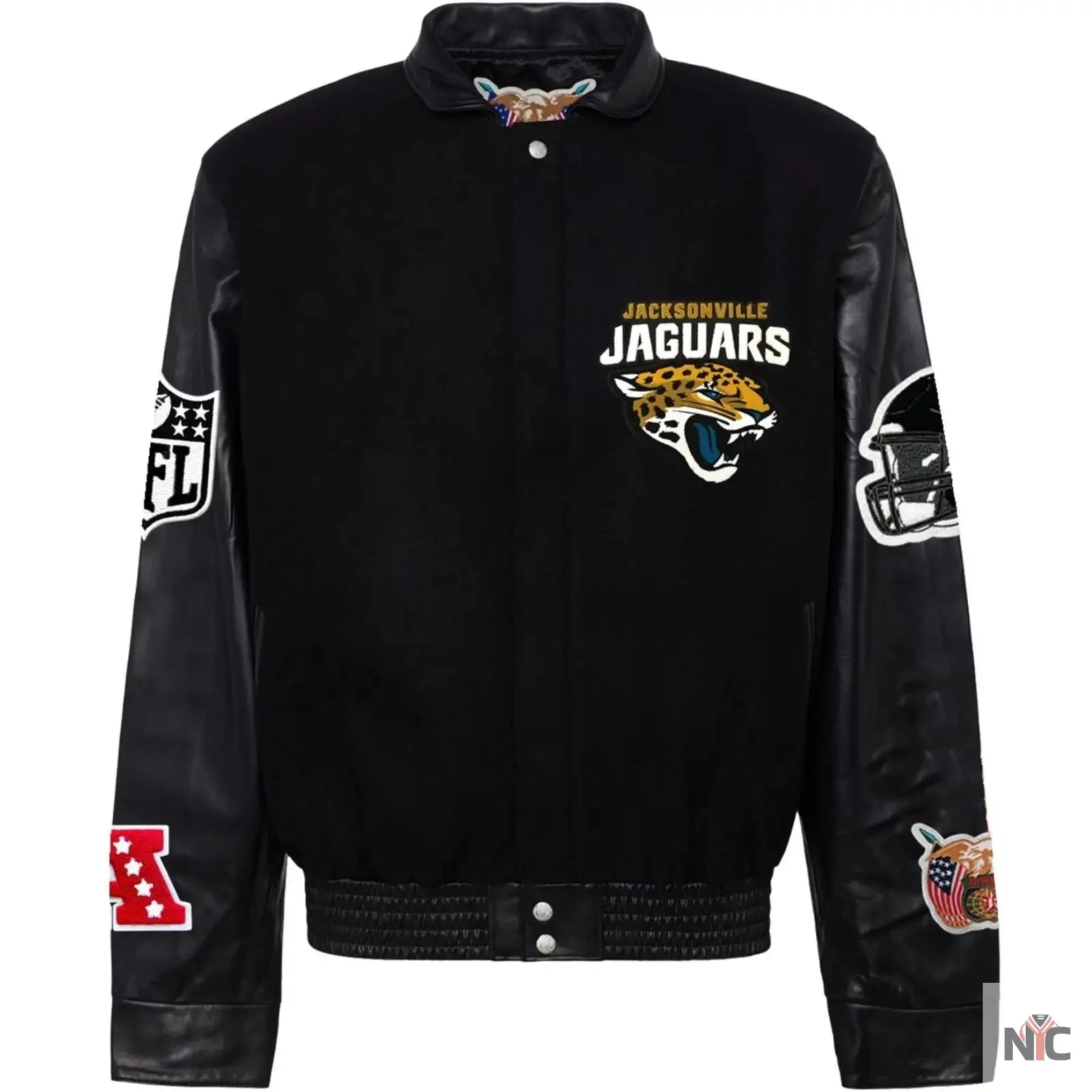 Jacksonville Jaguars Jeff Hamilton Wool and Leather Jacket