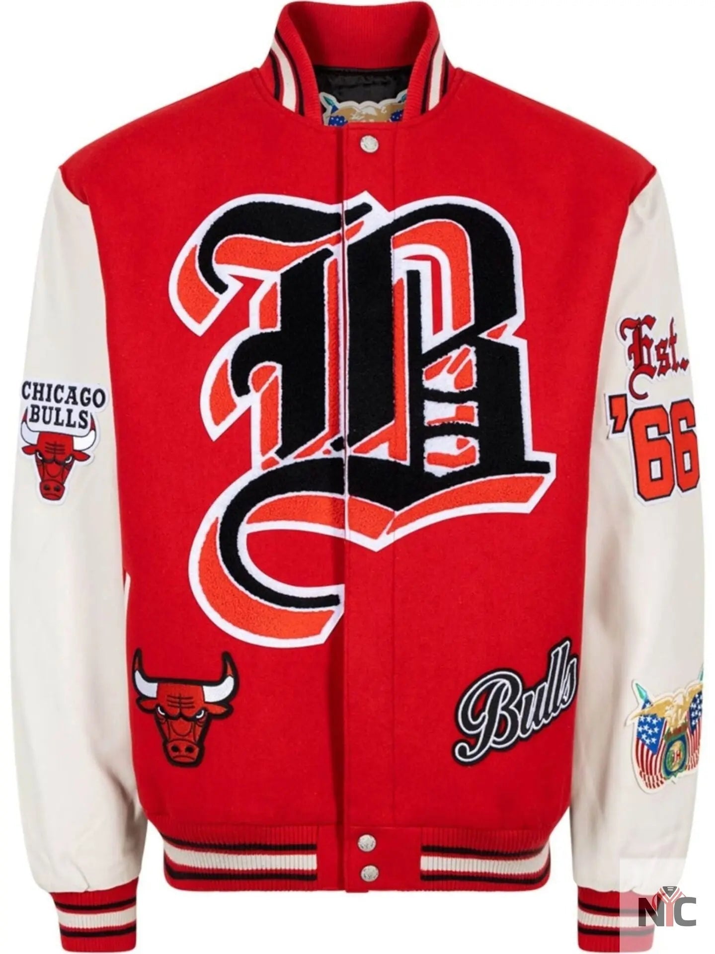Jeff Hamilton Chicago Bulls Red And White Jacket